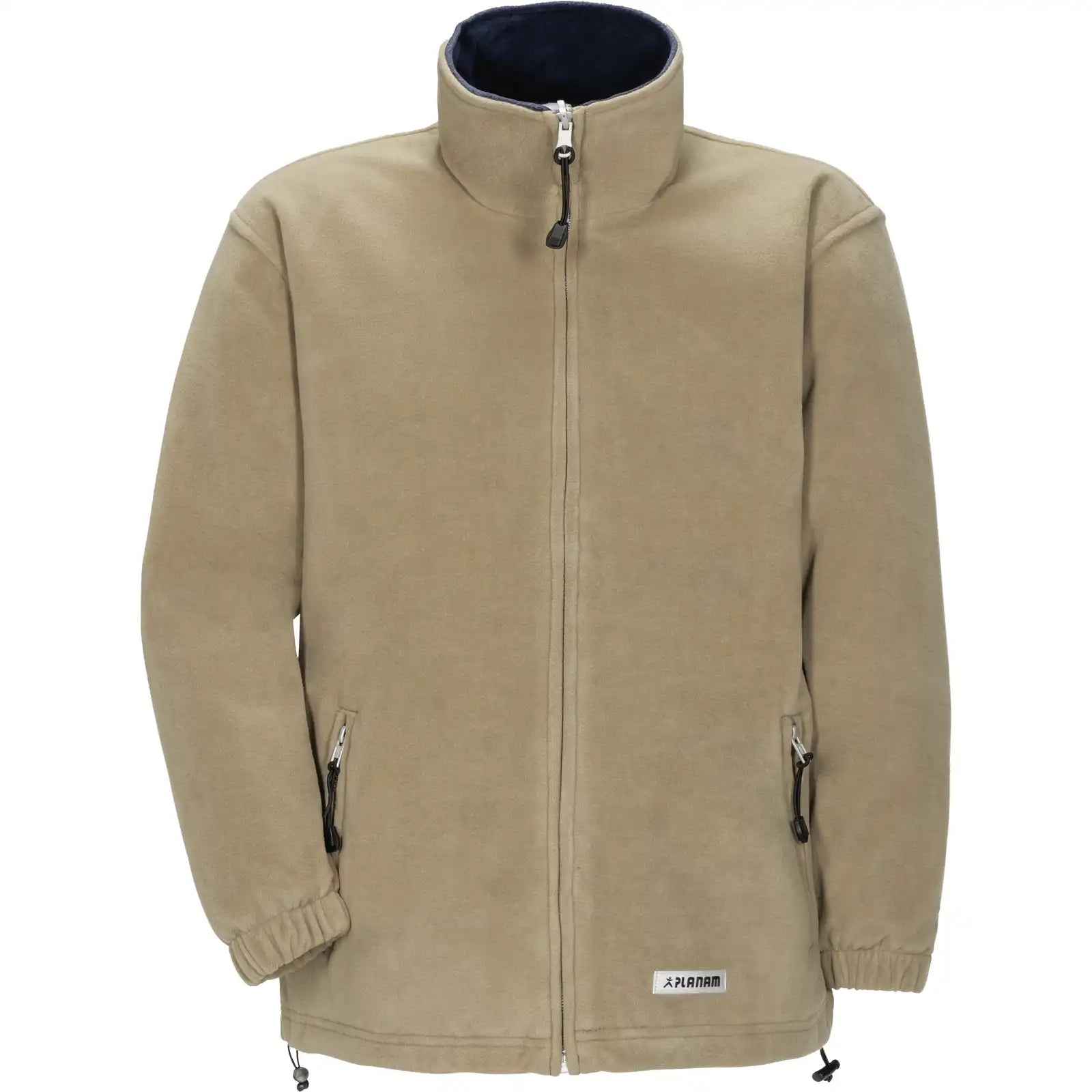 Planam Outdoor Stream Fleecejacke camel/marine L camel/marine - Vorschaubild