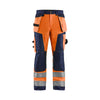 BLAKLADER 15681811 | Hi Vis craftsman trousers Hi Vis Reflective Work Trousers Men - Twill Fabric