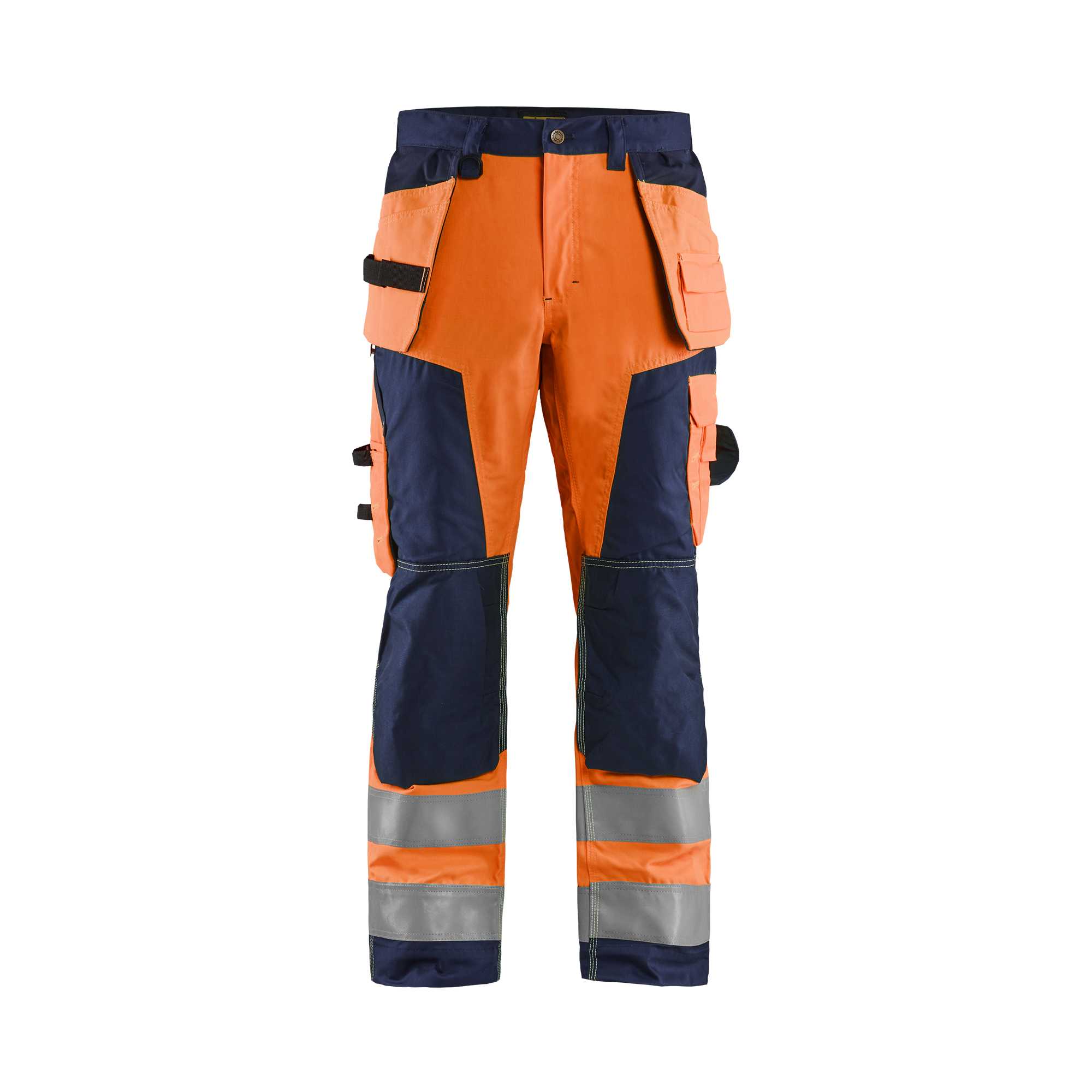 BLAKLADER 15681811 | Hi Vis craftsman trousers Hi Vis Reflective Work Trousers Men - Twill Fabric