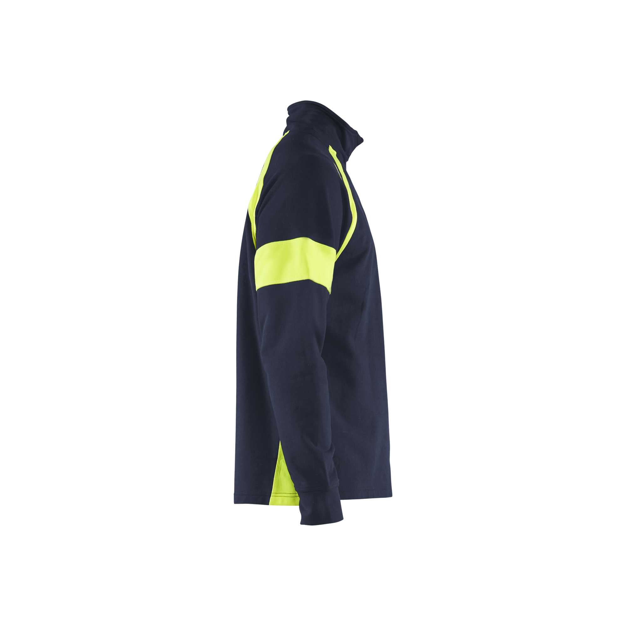 BLAKLADER 35501158 Hi Vis Reflective Half-zip Work Sweatshirt MEN - 100% Cotton