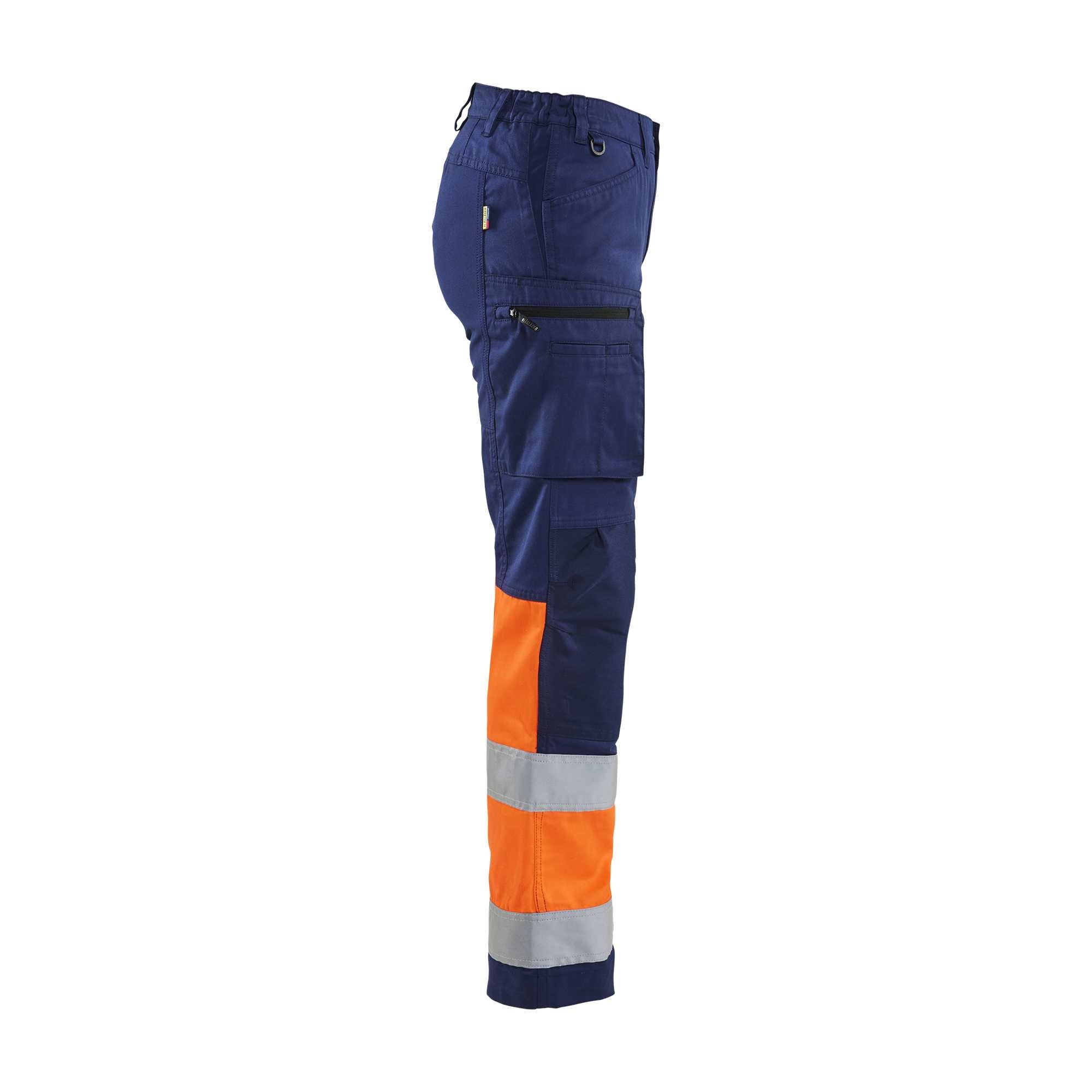 BLAKLADER 71611811 | Women's Hi Vis trousers with stretch Hi Vis Reflective Work Trousers Women - Class 1 Certified