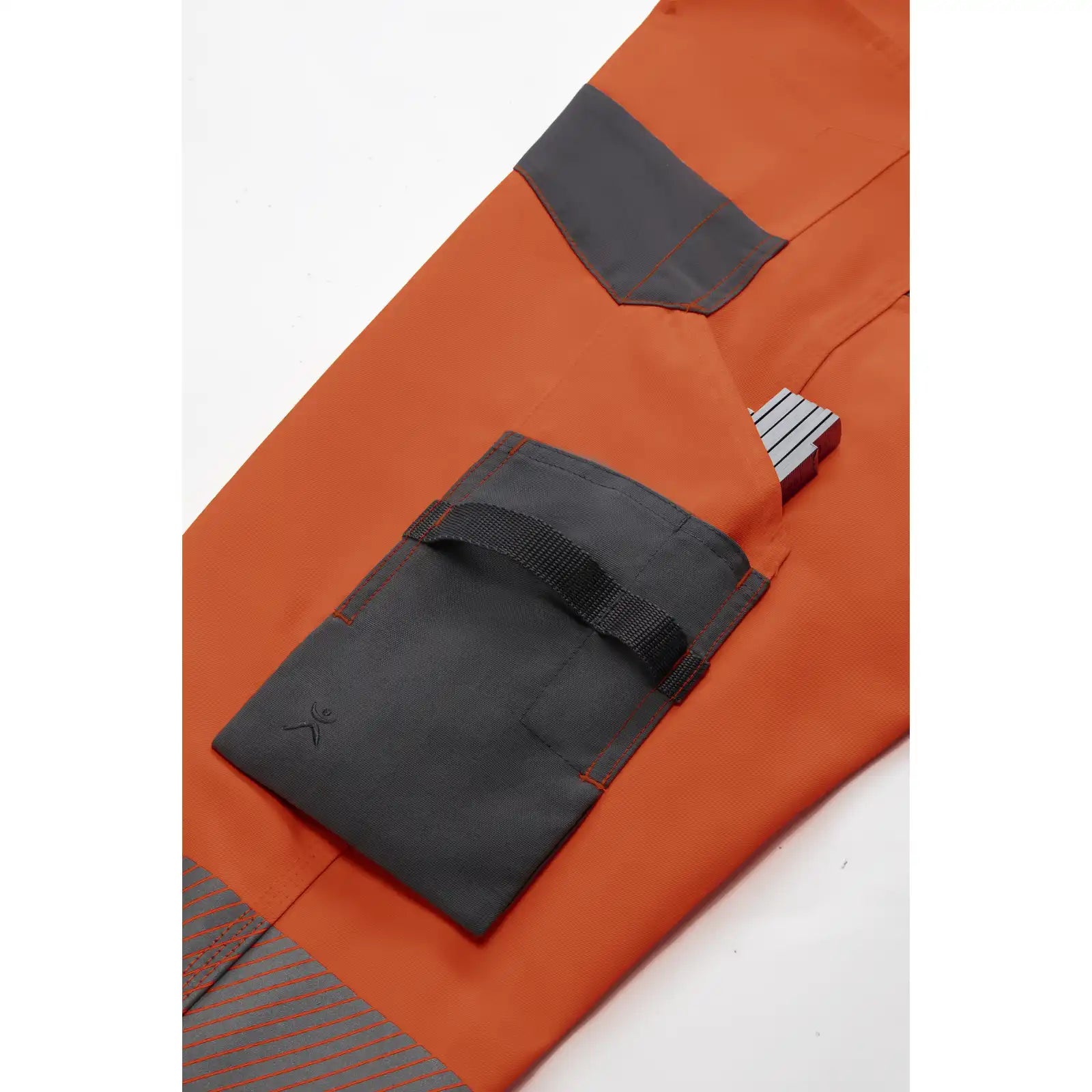 Planam Norit Warnschutz Herren Latzhose orange/zink  102 orange/zink - Extra Detailbild