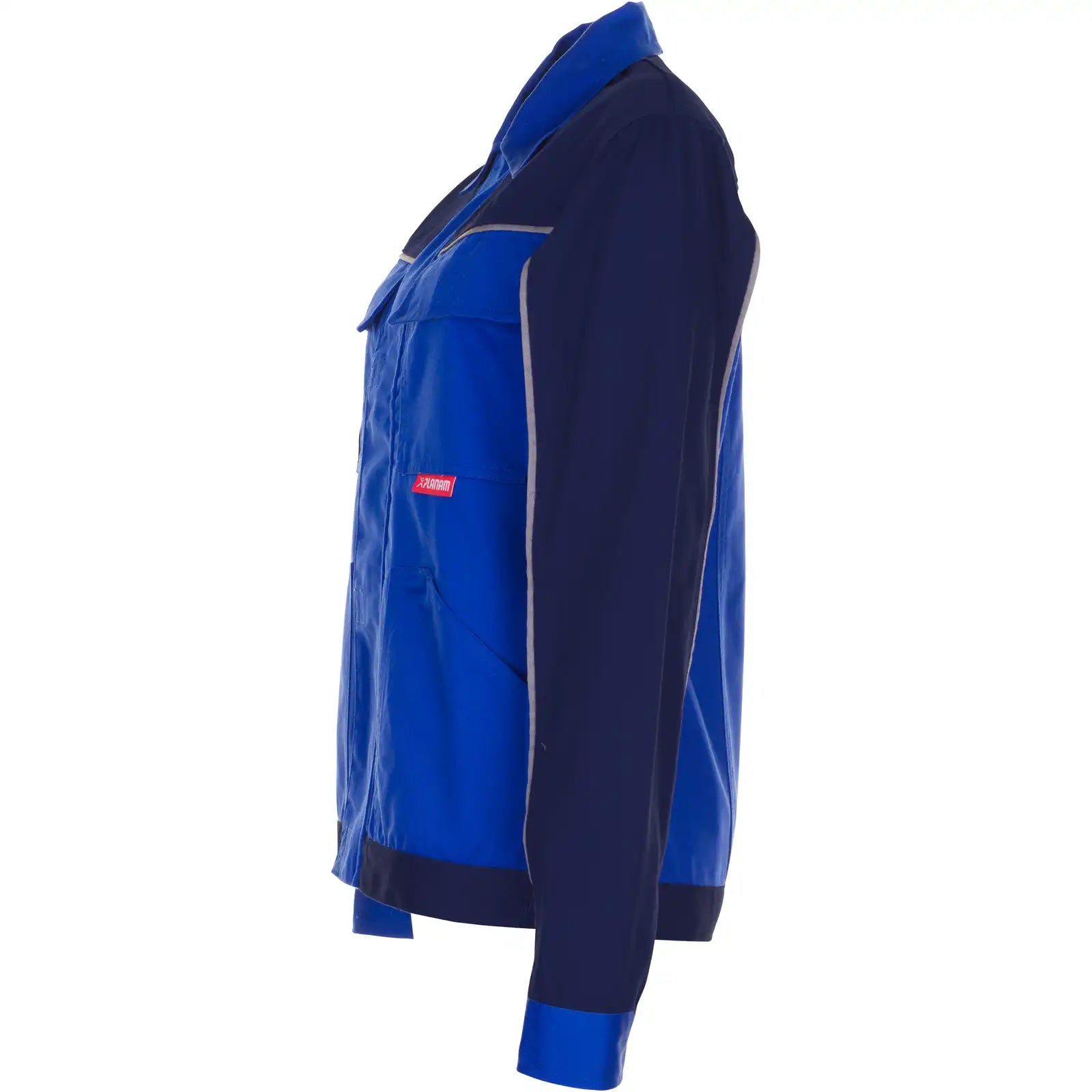 Planam Highline Damen Bundjacke kornblumenblau/marine/zink 34 kornblumenblau/marine/zink - Produktbild ohne Model