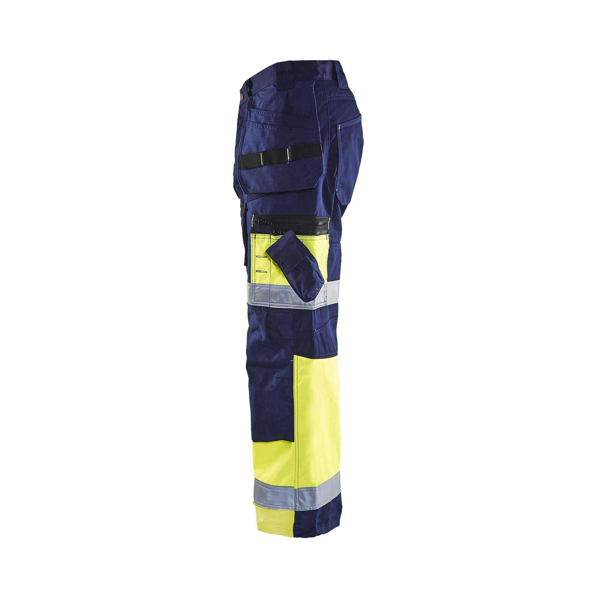 BLAKLADER 15081860 Hi Vis trousers X1500 Hi Vis Reflective Work Trousers Men - Twill Fabric