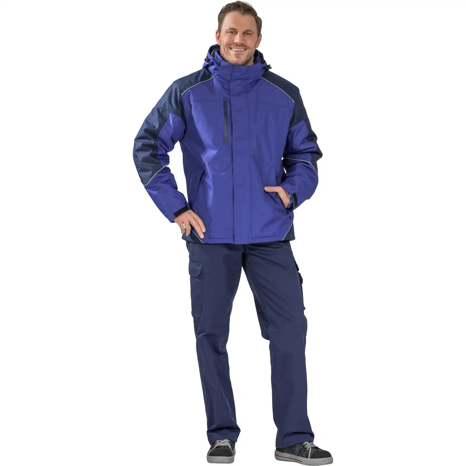 Planam Outdoor Desert Jacke blau/marine 4XL blau/marine - Produktbild mit Model