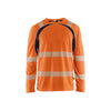 BLAKLADER 35991013 Hi Vis UV Protected Long Sleeved T Shirt Hi Vis Reflective Long Sleeve Work T-Shirt MEN - 100% Polyester