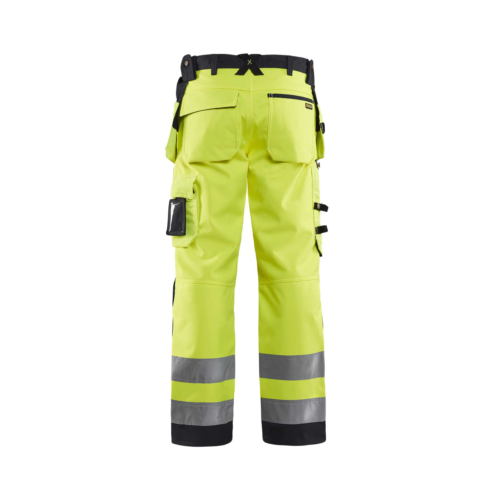 BLAKLADER 15672517 Hi Vis Softshell craftsman trousers Hi Vis Reflective Work Trousers Men - Waterproof