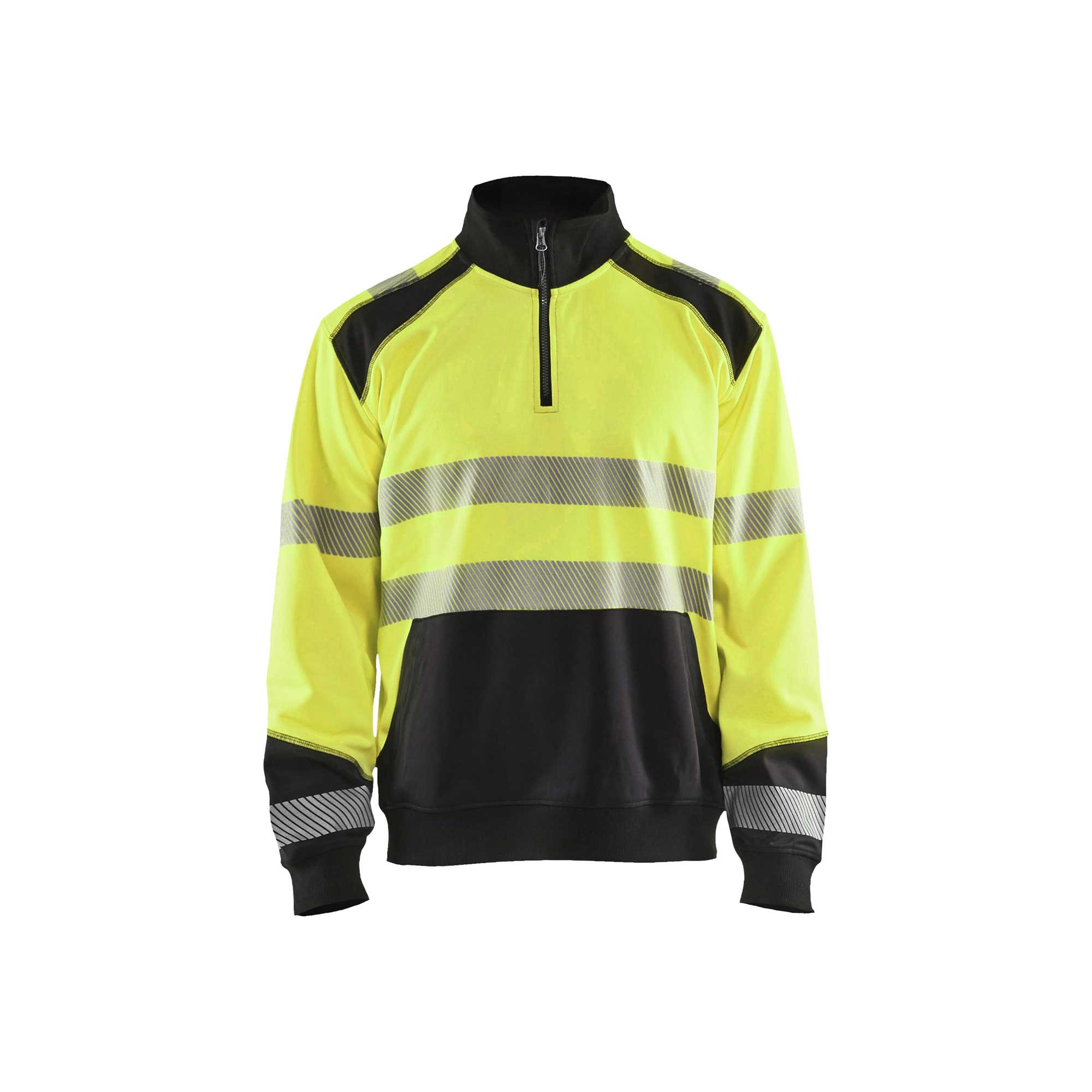 BLAKLADER 35562528 Hi Vis Reflective Half-zip Work Sweatshirt MEN - Brushed Interior