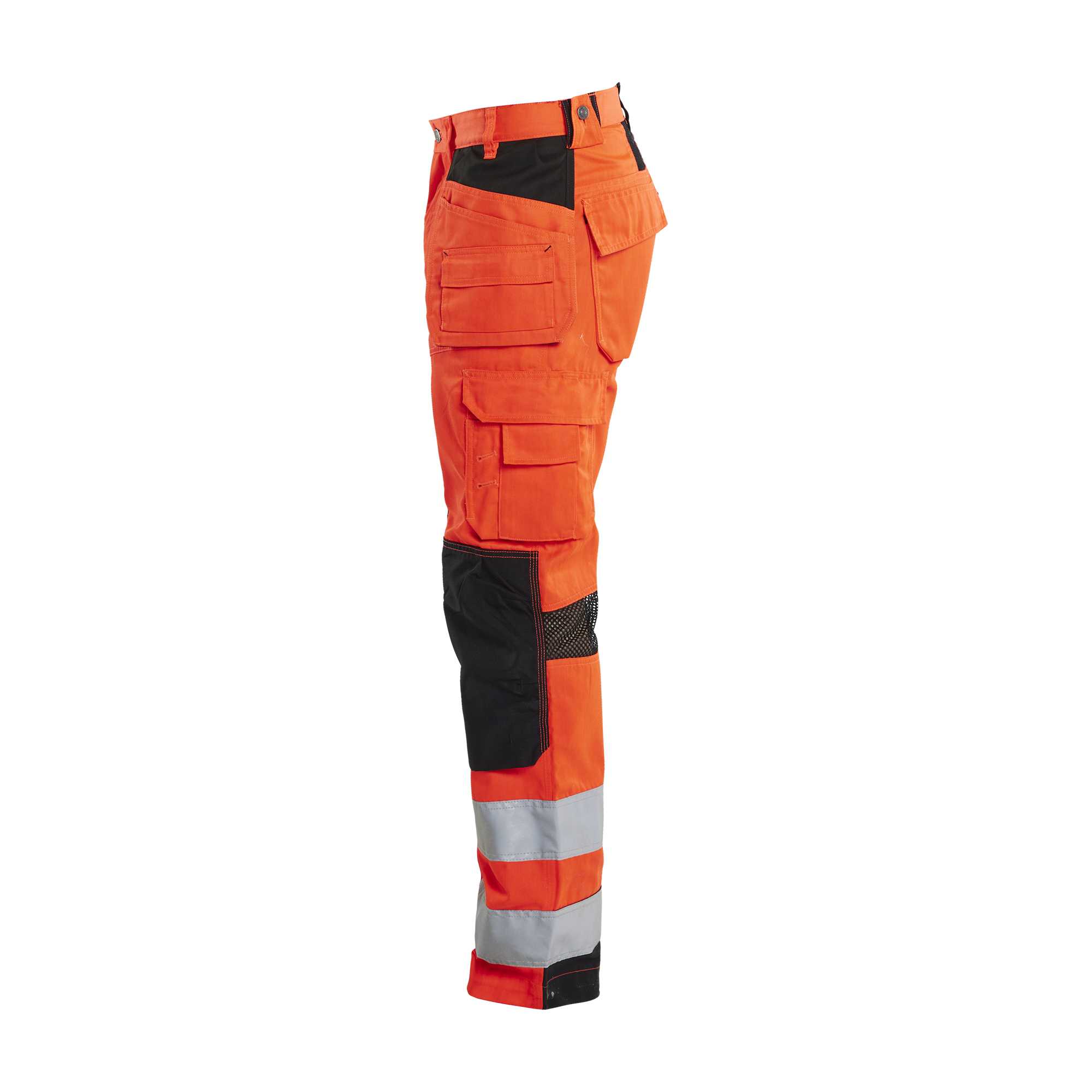 BLAKLADER 15651811 | Ventilated Hi Vis trousers Hi Vis Reflective Work Trousers Men - Mesh Panels