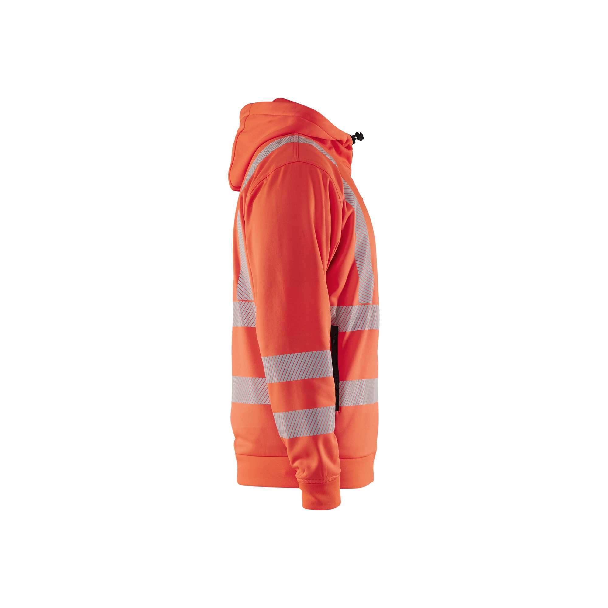 BLAKLADER 35652538 Hi Vis Hoodie Full Zip Hi Vis Reflective Hoodie Work Sweatshirt MEN - Breathable