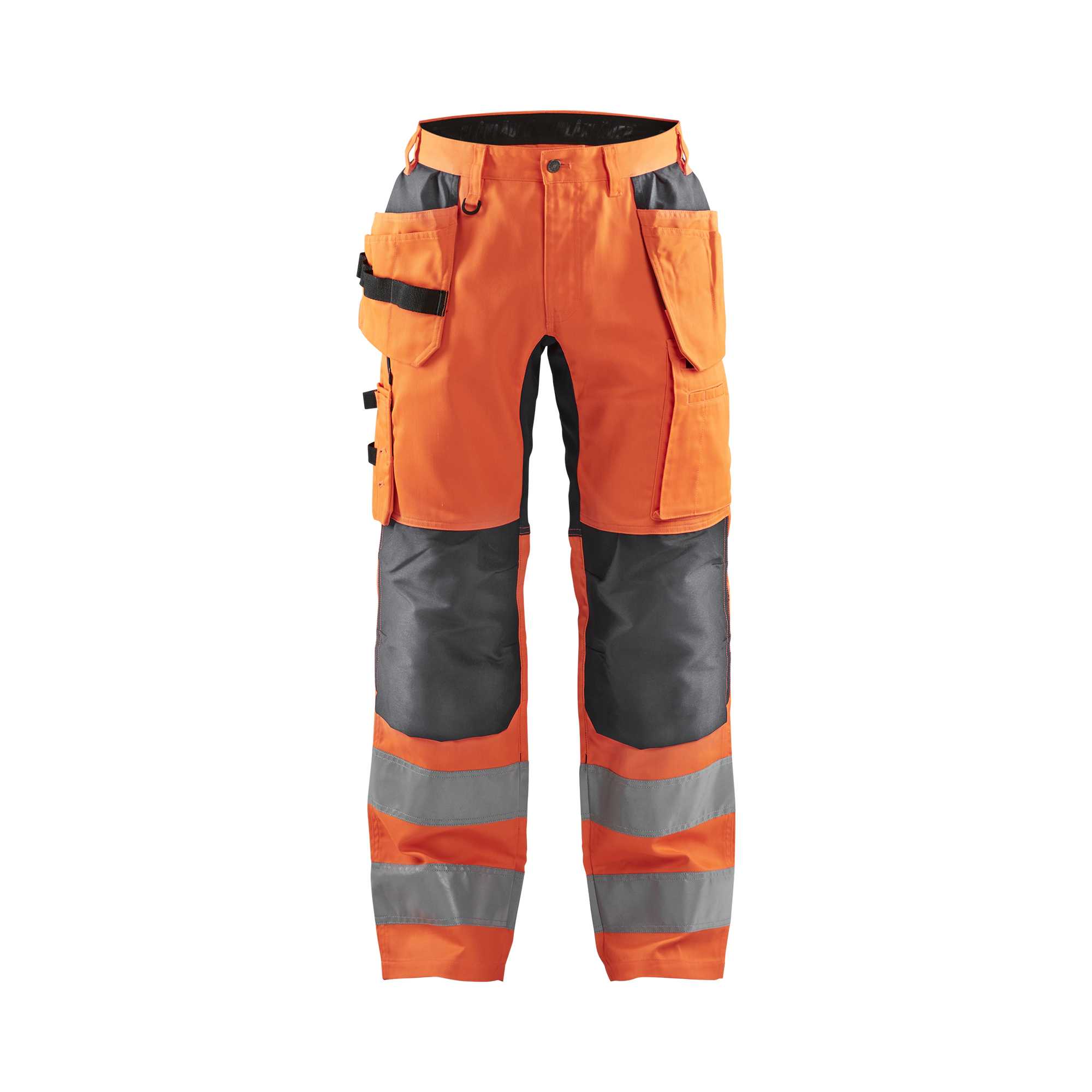 BLAKLADER 15521811 | Hi Vis Trousers with Stretch Hi Vis Reflective Work Trousers Men - Class 2 Visibility