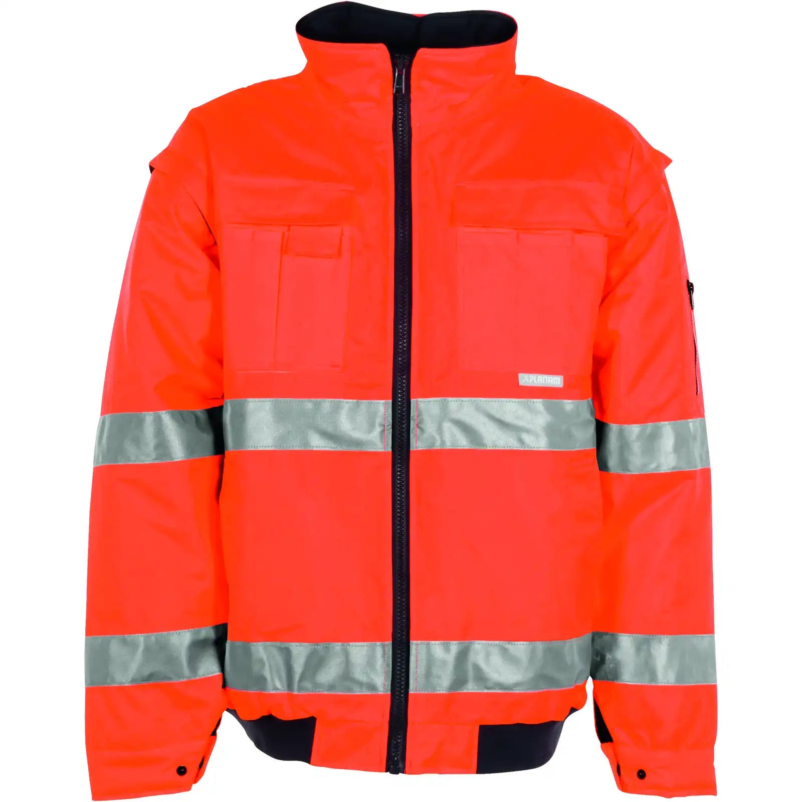 Planam Warnschutz Pilotenjacke uni orange 4XL uni orange - Vorschaubild