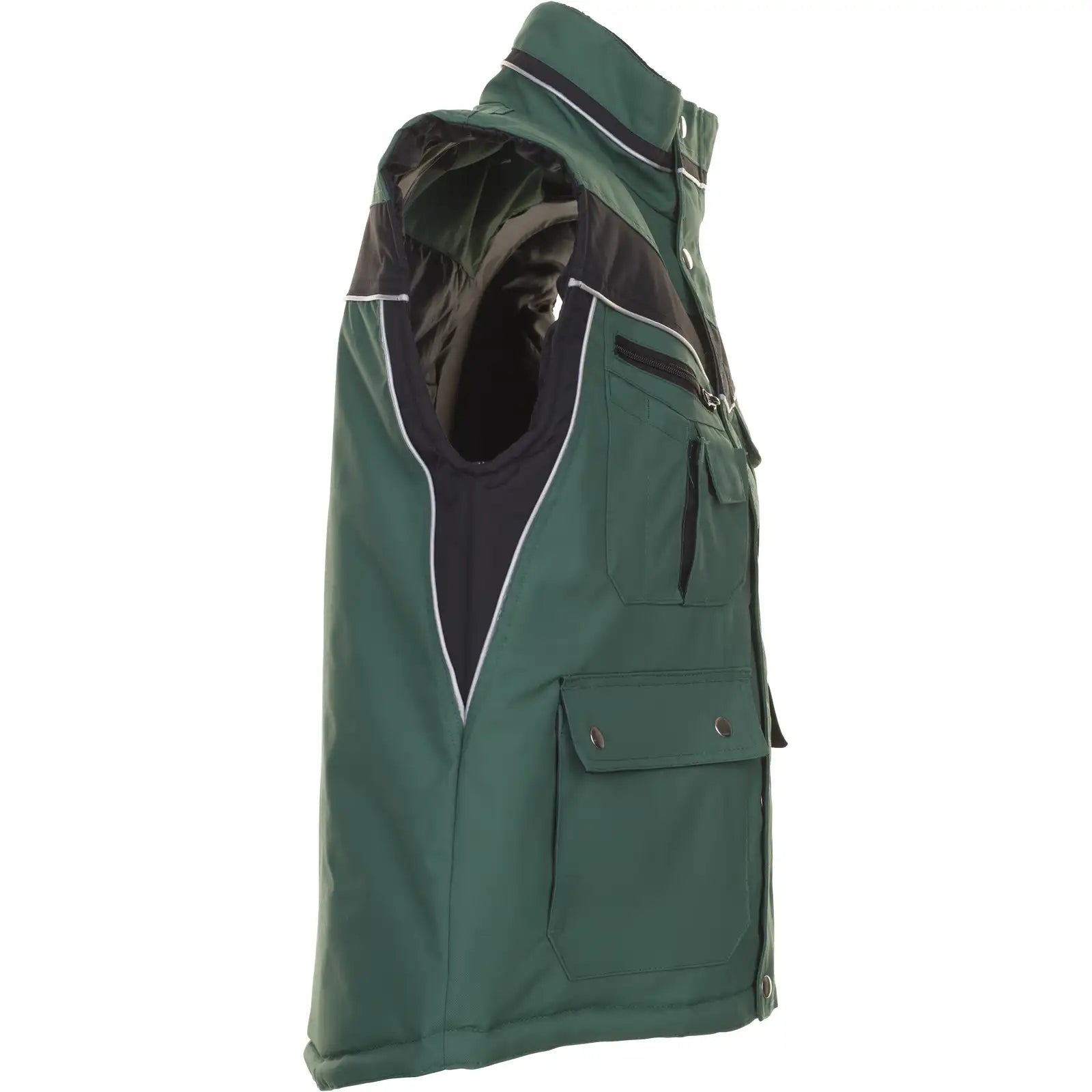 Planam Plaline Winterweste grün/schwarz XS grün/schwarz - Produktbild ohne Model