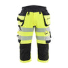 BLAKLADER 11231648 HI VIS PIRATE TROUSERS 4 WAY STRETCH Hi Vis Reflective Work Pirate Bermuda Men - double weave
