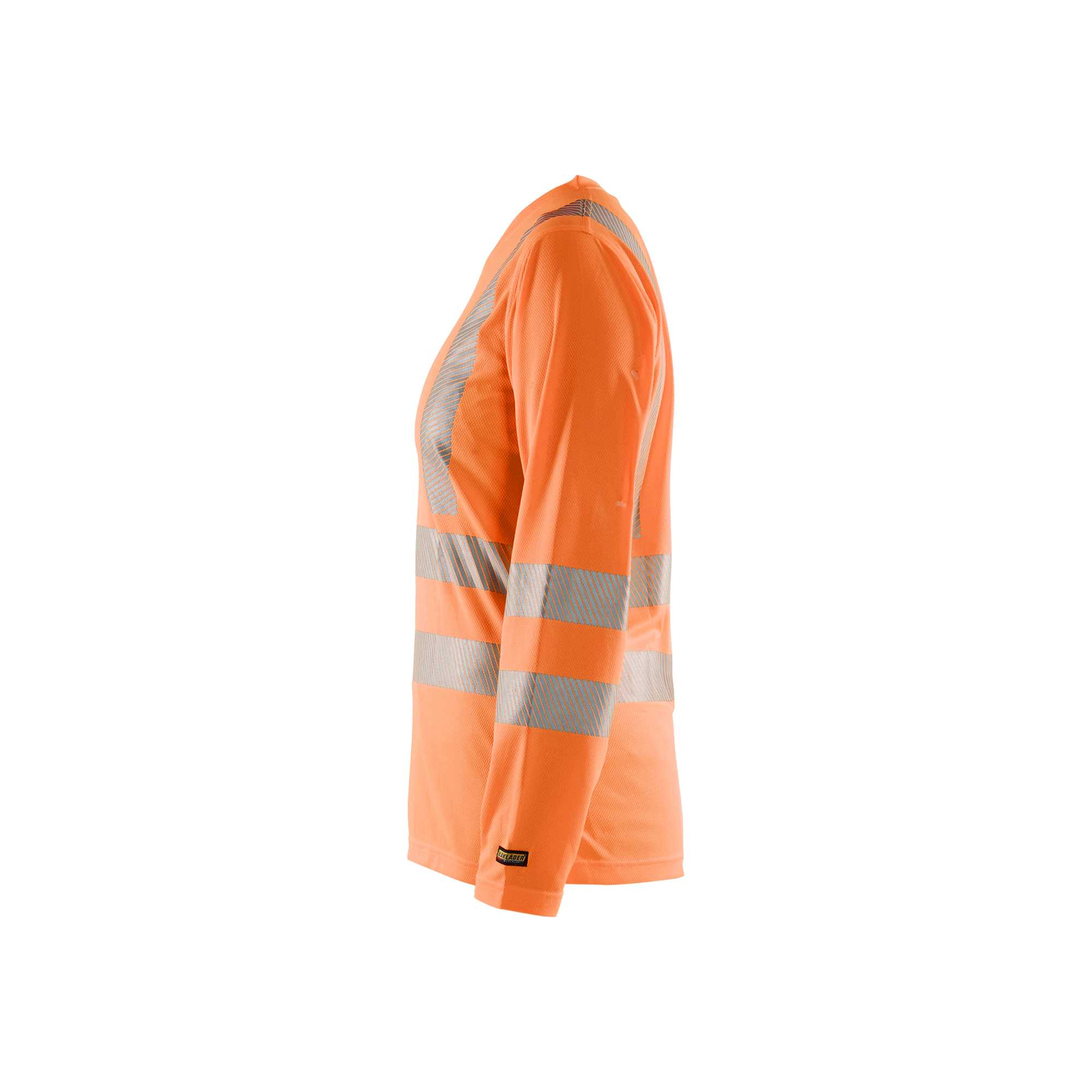 BLAKLADER 34851013 Women's Hi Vis t shirt long sleeve Hi Vis Reflective Long Sleeve Work T-Shirt WOMEN - 100% Polyester