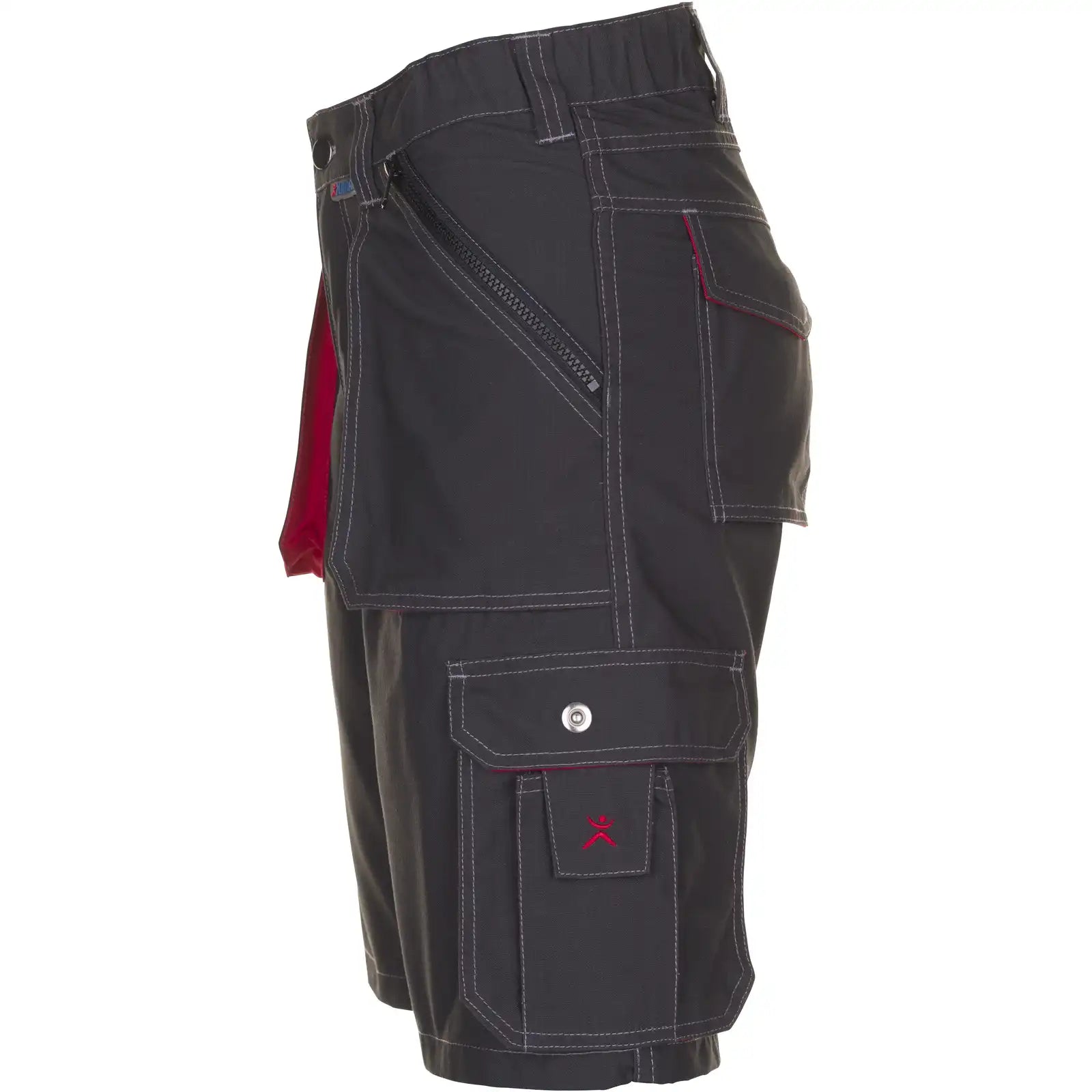 Planam Basalt Shorts anthrazit/rot S anthrazit/rot - Produktbild ohne Model