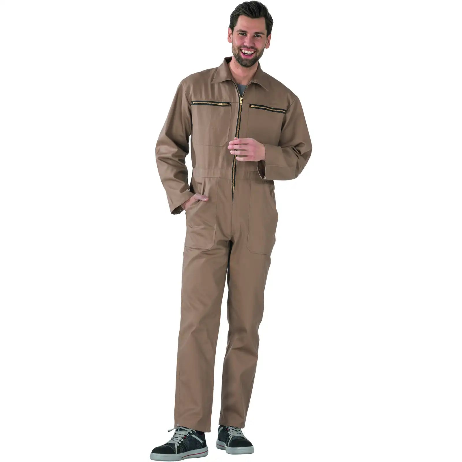 Planam BW 290 Rallyekombi khaki 102 khaki - Produktbild mit Model