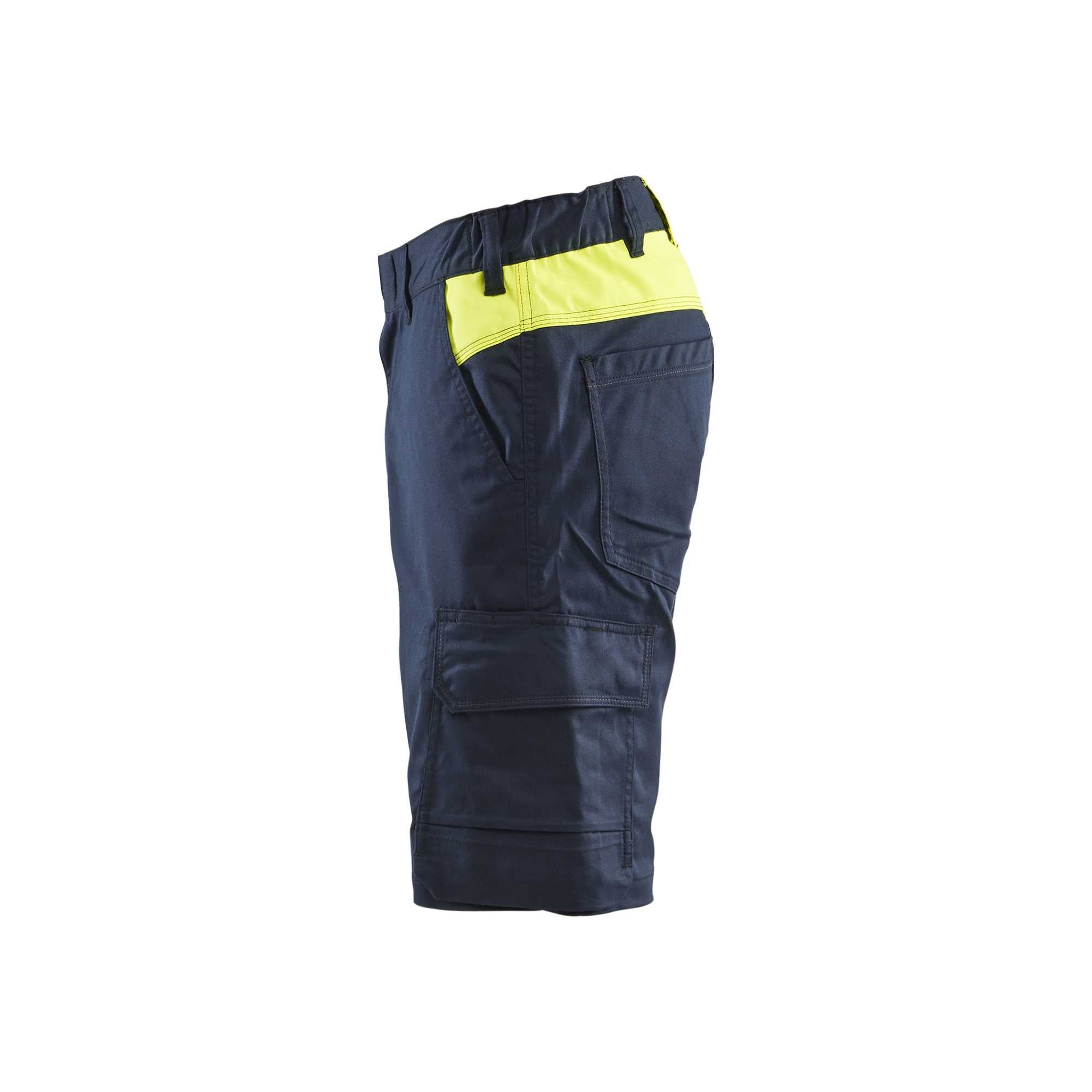 BLAKLADER 14461832 Industry shorts stretch Hi Vis Reflective Work Shorts Men - twill fabric