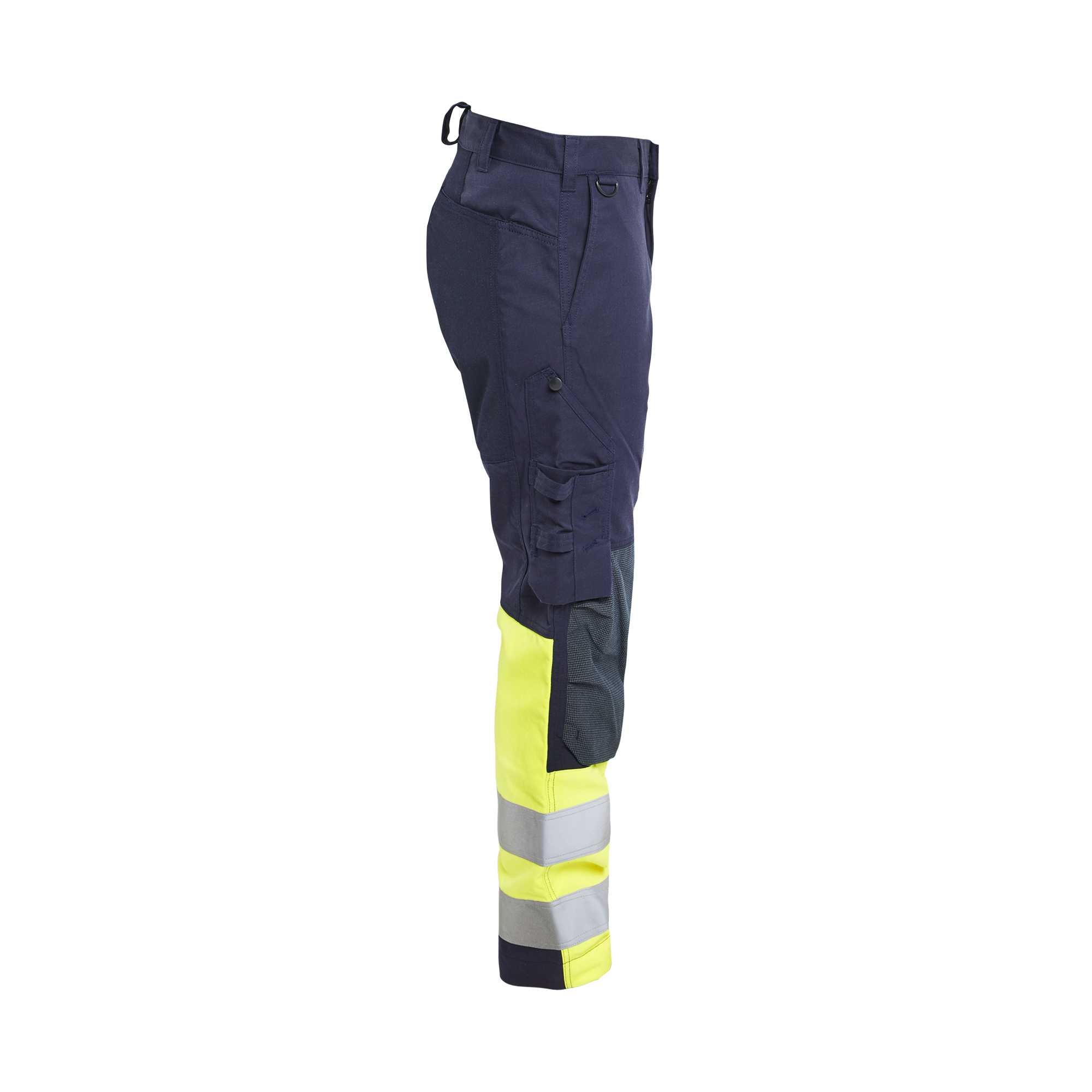 BLAKLADER 17871512 Multinorm Inherent trousers with stretch Hi Vis Reflective Work Trousers Men - ripstop fabric