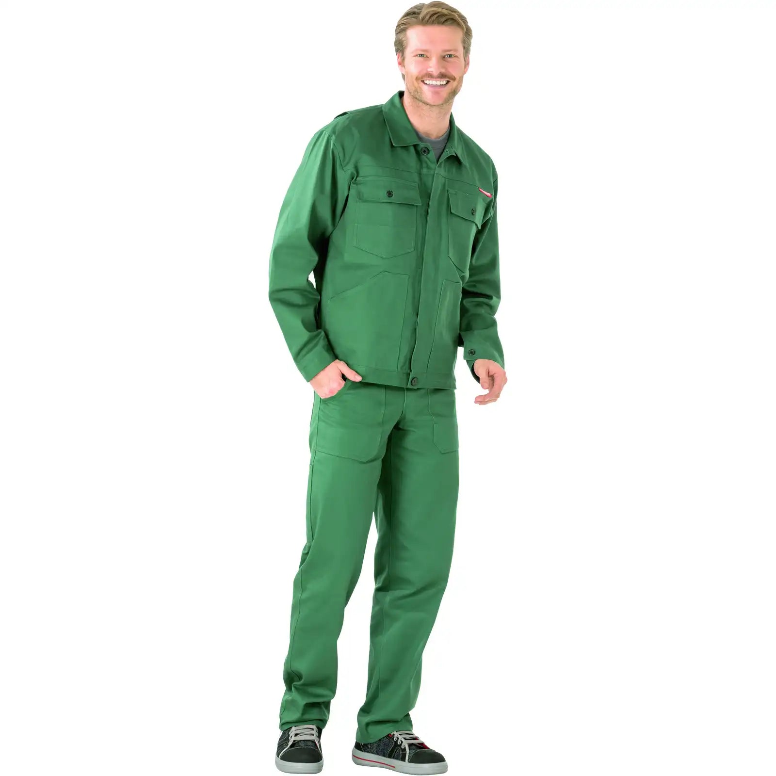 Planam BW 290 Bundjacke mittelgrün 102 mittelgrün - Produktbild mit Model