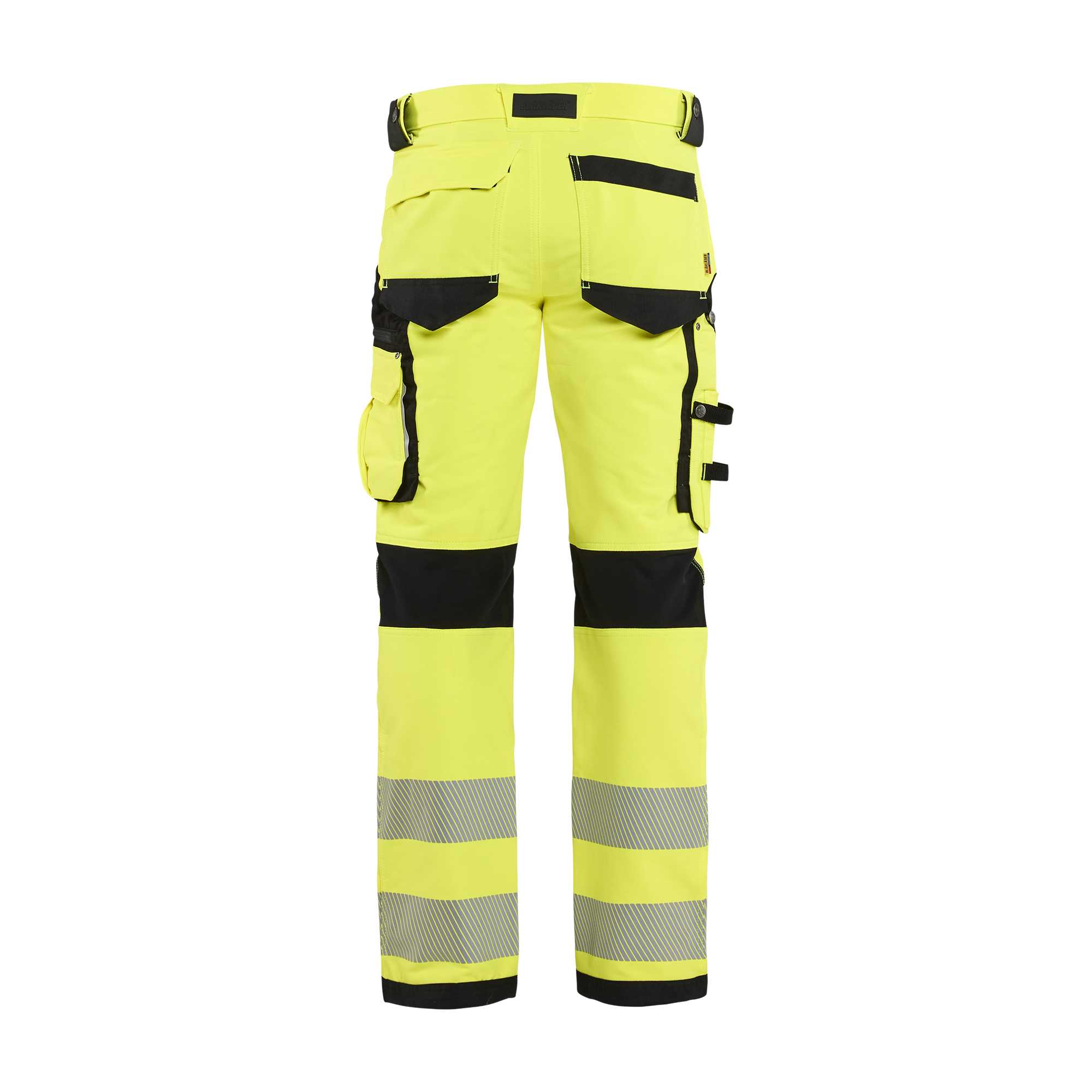 BLAKLADER 11971642 | Hi Vis Trousers 4 way stretch Hi Vis Reflective Work Trousers Men - Water Repellent