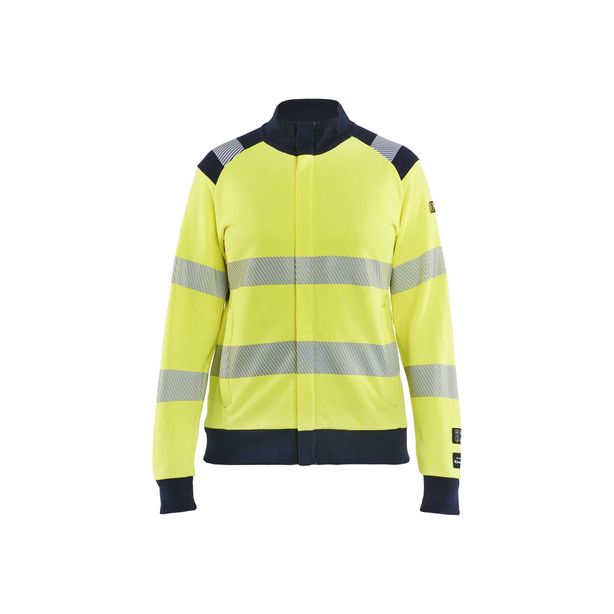 BLAKLADER 34711762 Hi Vis Reflective Full Zip Work Sweatshirt WOMEN - Flame Retardant
