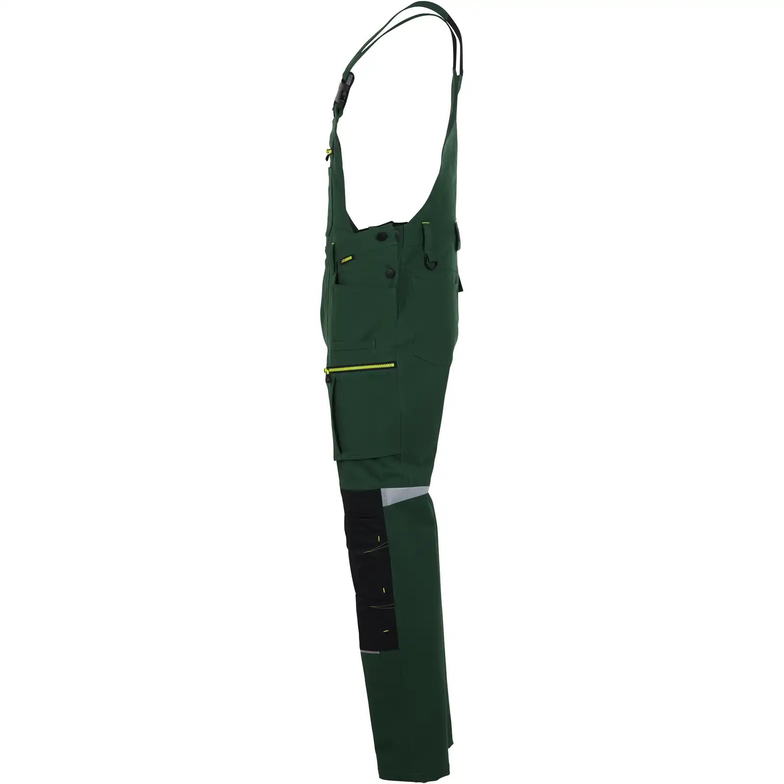 Planam rECOline Latzhose grün/schwarz      102 grün/schwarz - Produktbild ohne Model