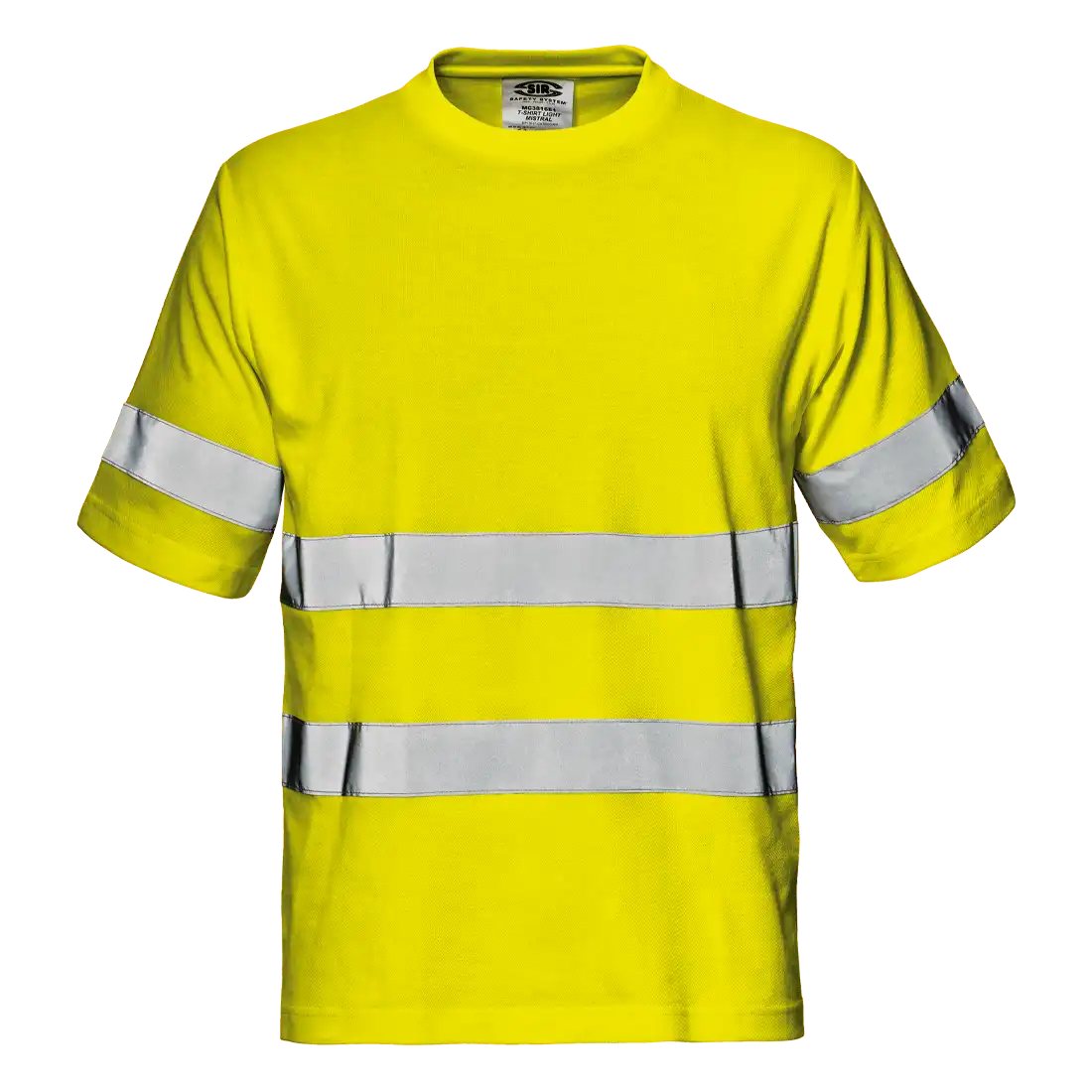 SIR SAFETY LIGHT MISTRAL Warnschutz Reflektierendes Kurzarm-Arbeits-T-Shirt HERREN - 55% Baumwolle