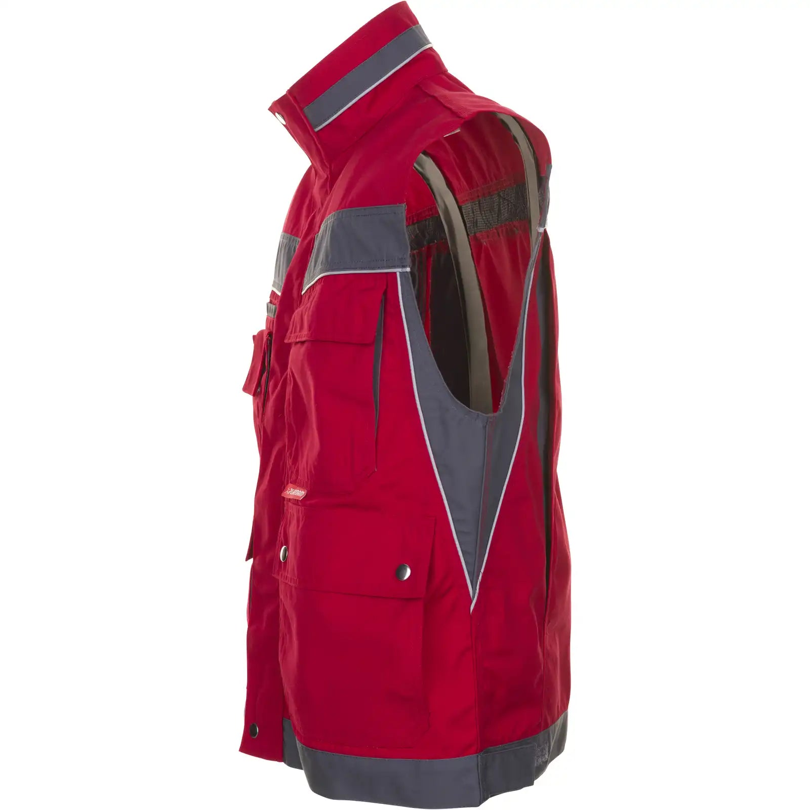 Planam Plaline Weste rot/schiefer XS rot/schiefer - Produktbild ohne Model