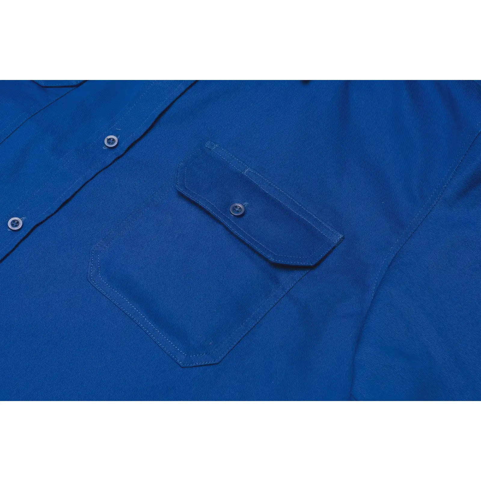 Planam Hemden Köperhemd Langarm mittelblau 37/38 mittelblau - Extra Detailbild
