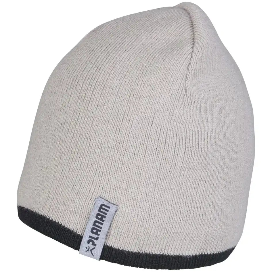 Planam Zubehör Strickmütze 2-farbig stone/schwarz Universalgröße stone/schwarz - Produktbild ohne Model