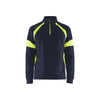BLAKLADER 35501158 Hi Vis Reflective Half-zip Work Sweatshirt MEN - 100% Cotton