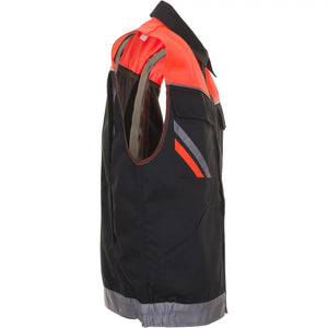 Planam Visline Weste schwarz/orange/zink XS schwarz/orange/zink - Produktbild ohne Model