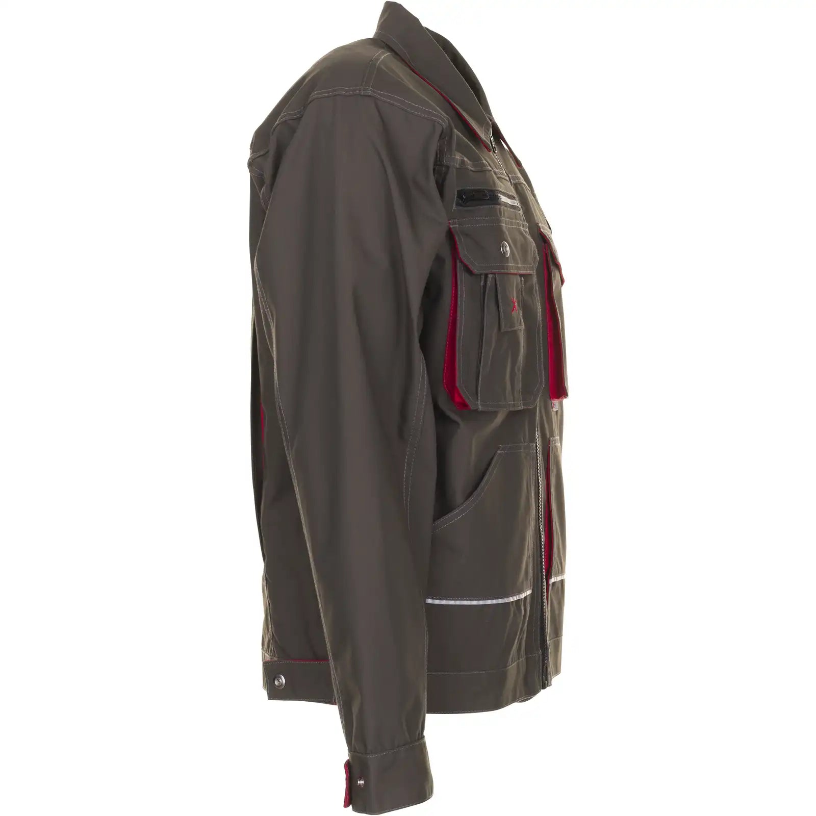 Planam Basalt Bundjacke oliv/rot 102 oliv/rot - Produktbild ohne Model