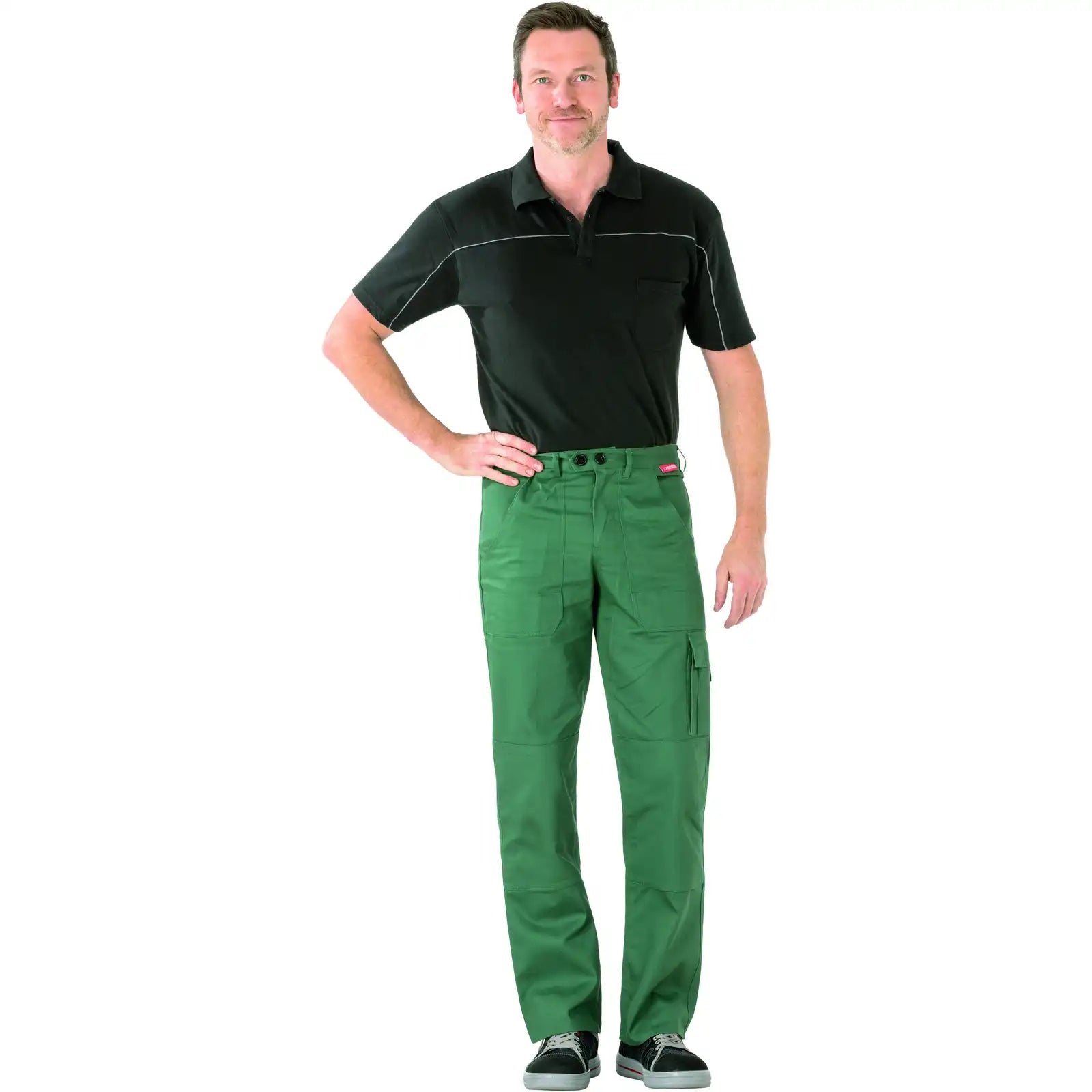 Planam BW 290 Cargo-Bundhose mittelgrün 102 mittelgrün - Produktbild mit Model