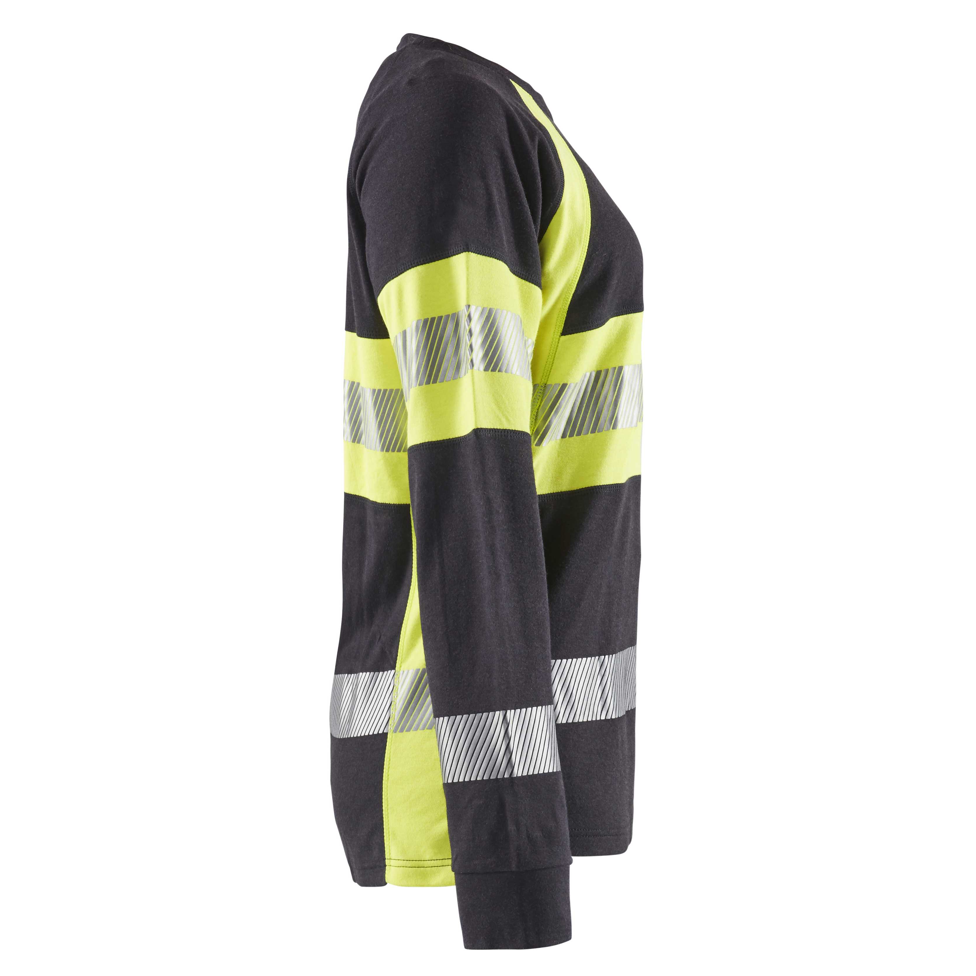 BLAKLADER 34941761 Women's Multinorm long sleeved t shirt Hi Vis Reflective Long Sleeve Work T-Shirt WOMEN - Flame Retardant