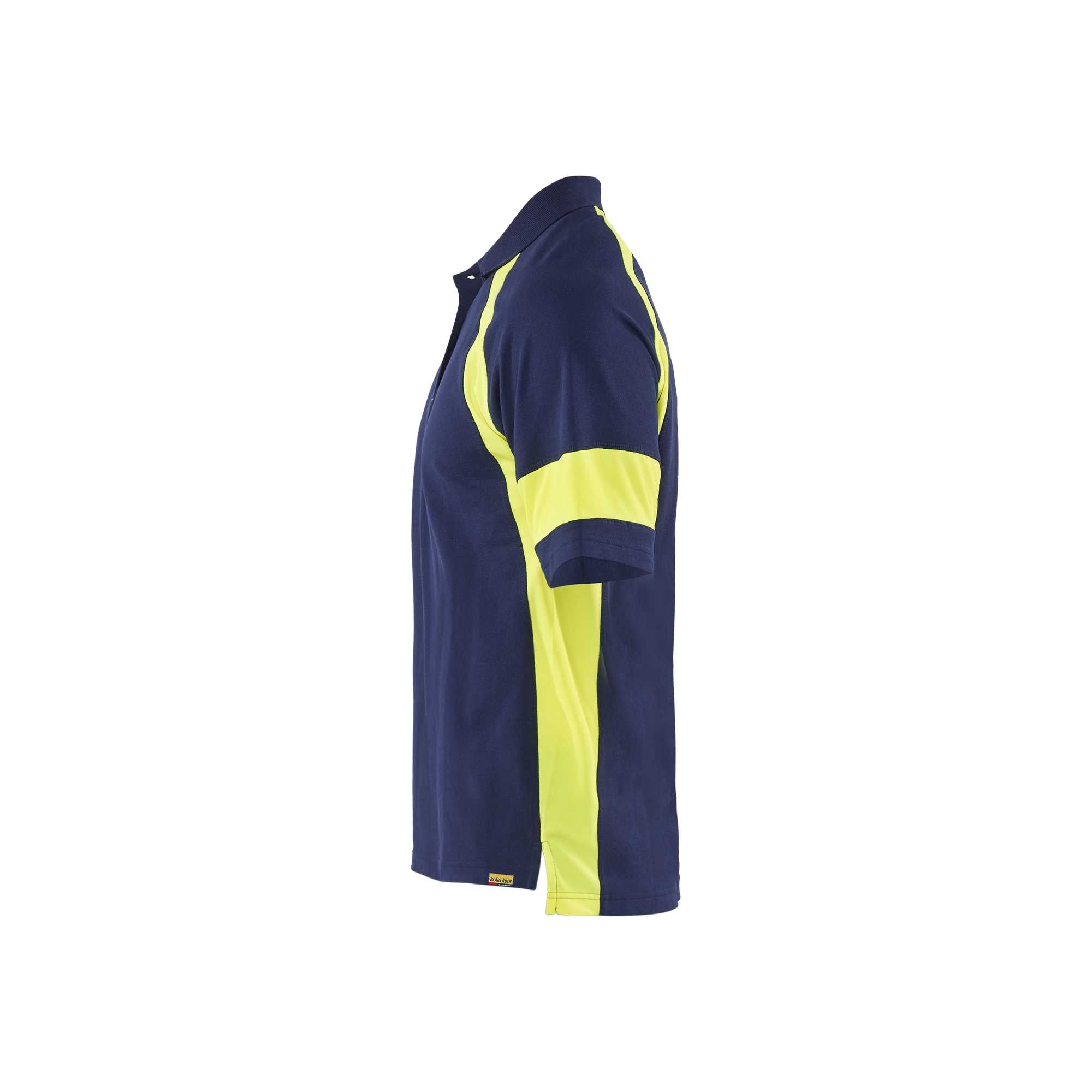 BLAKLADER 35281050 Polo Shirt with Hi vis Hi Vis Reflective Short Sleeve Work Polo MEN - 60% Cotton 40% Polyester