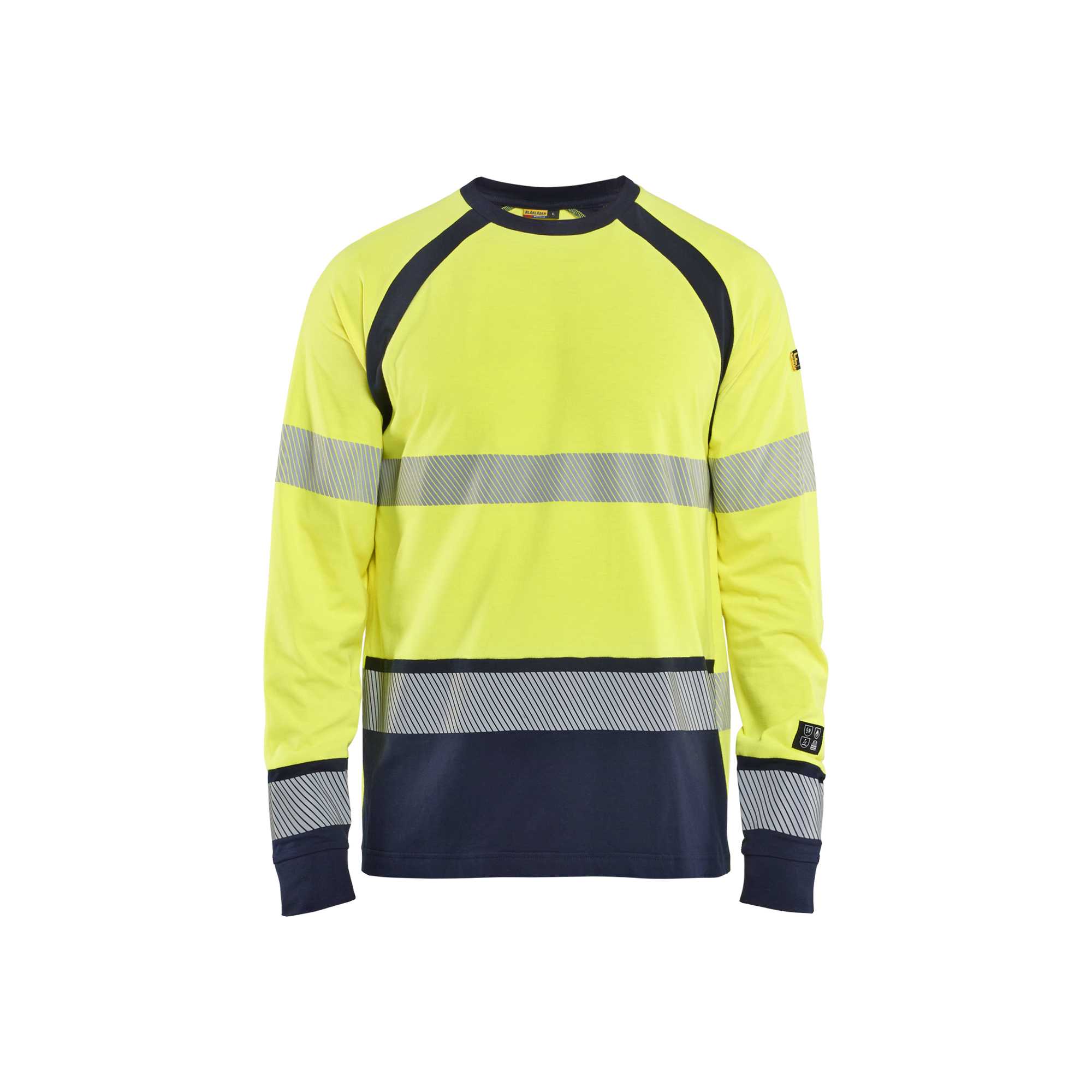 BLAKLADER 34361737 Long sleeved T shirt Multinorm Hi Vis Reflective Long Sleeve Work T-Shirt MEN - Flame Retardant