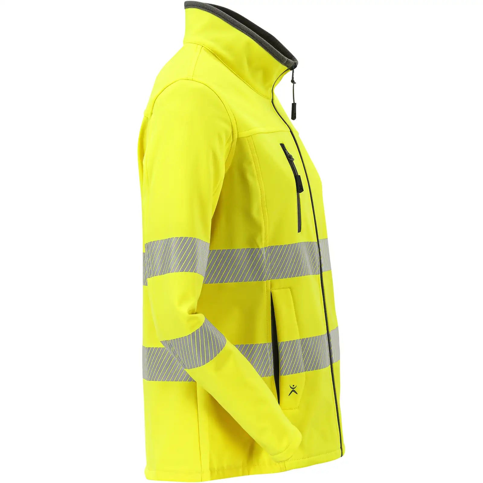 Planam Norit Warnschutz Damen Pure Softshelljacke gelb  36 gelb - Produktbild ohne Model