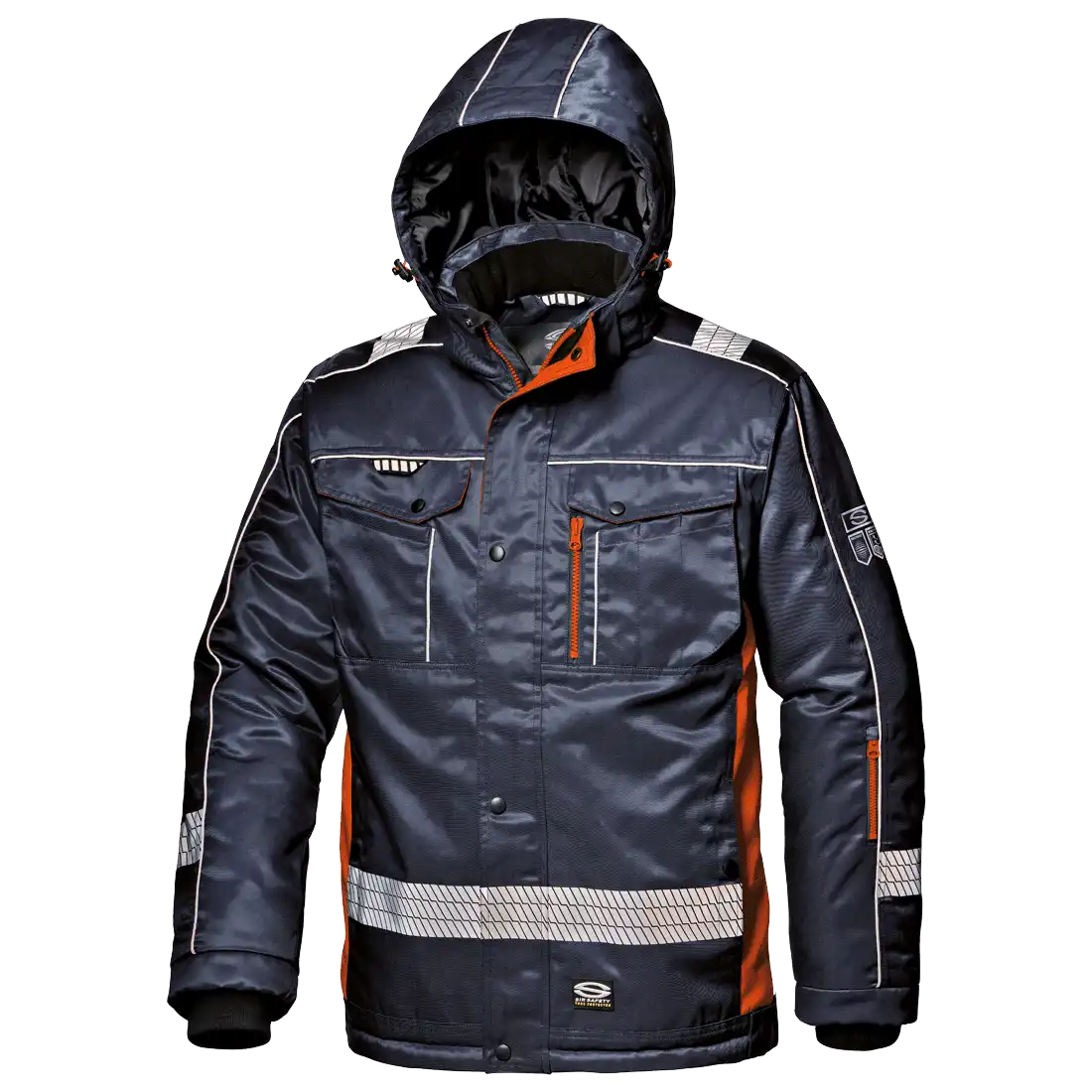 GRIZZLY JACKET Workjacket - Hi-Vis Reflective Bands - Water-Resistant Teflon Treatment - Padded Hood - Image 1