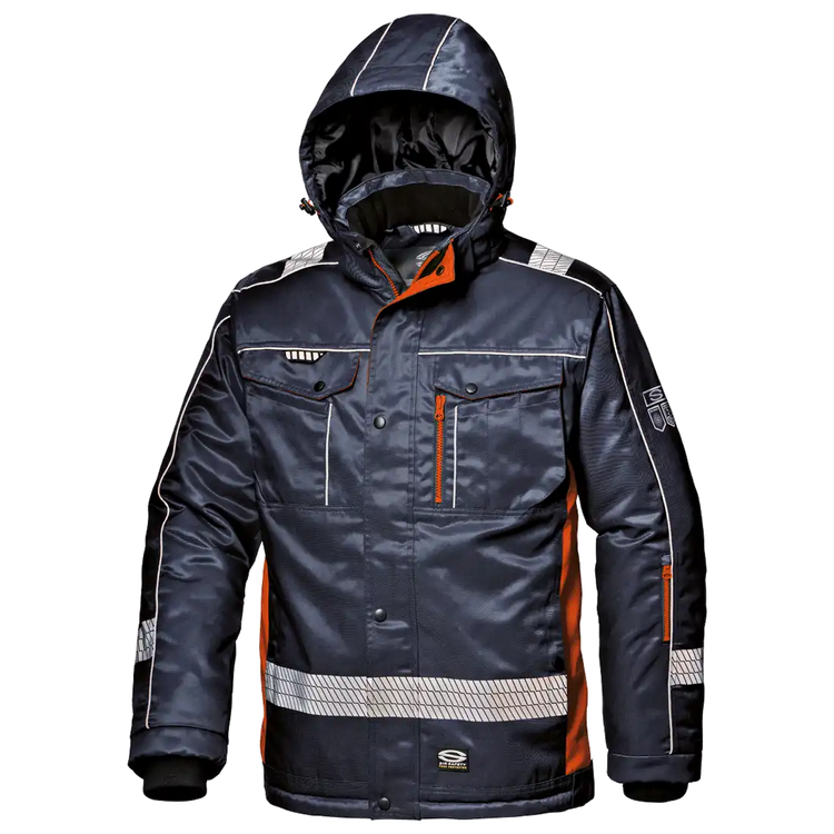 GRIZZLY JACKET Workjacket - Hi-Vis Reflective Bands - Water-Resistant Teflon Treatment - Padded Hood - Image 1