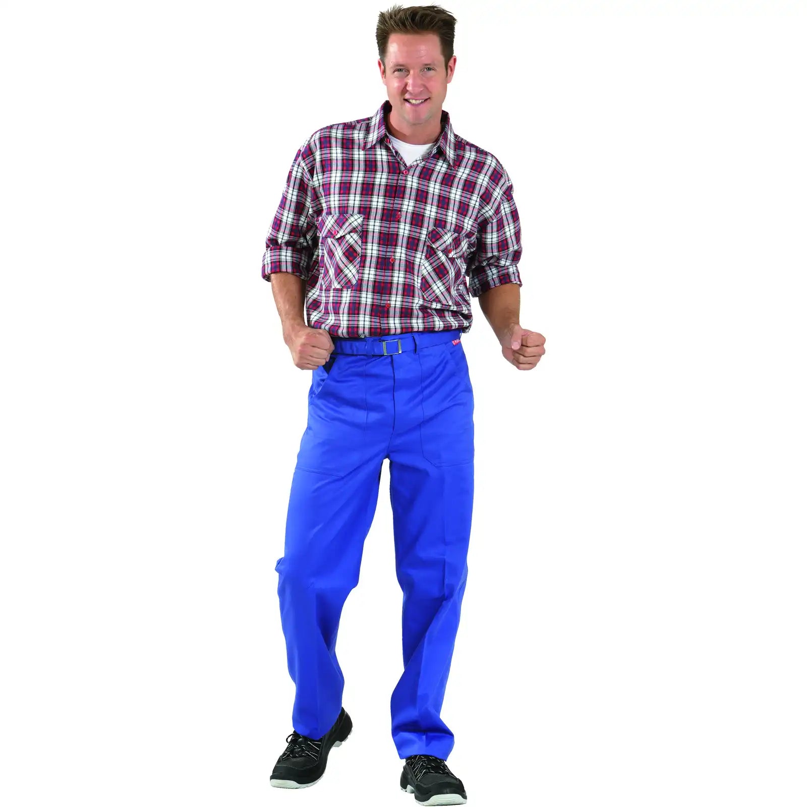 Planam MG 290 Bundhose kornblumenblau 102 kornblumenblau - Produktbild mit Model