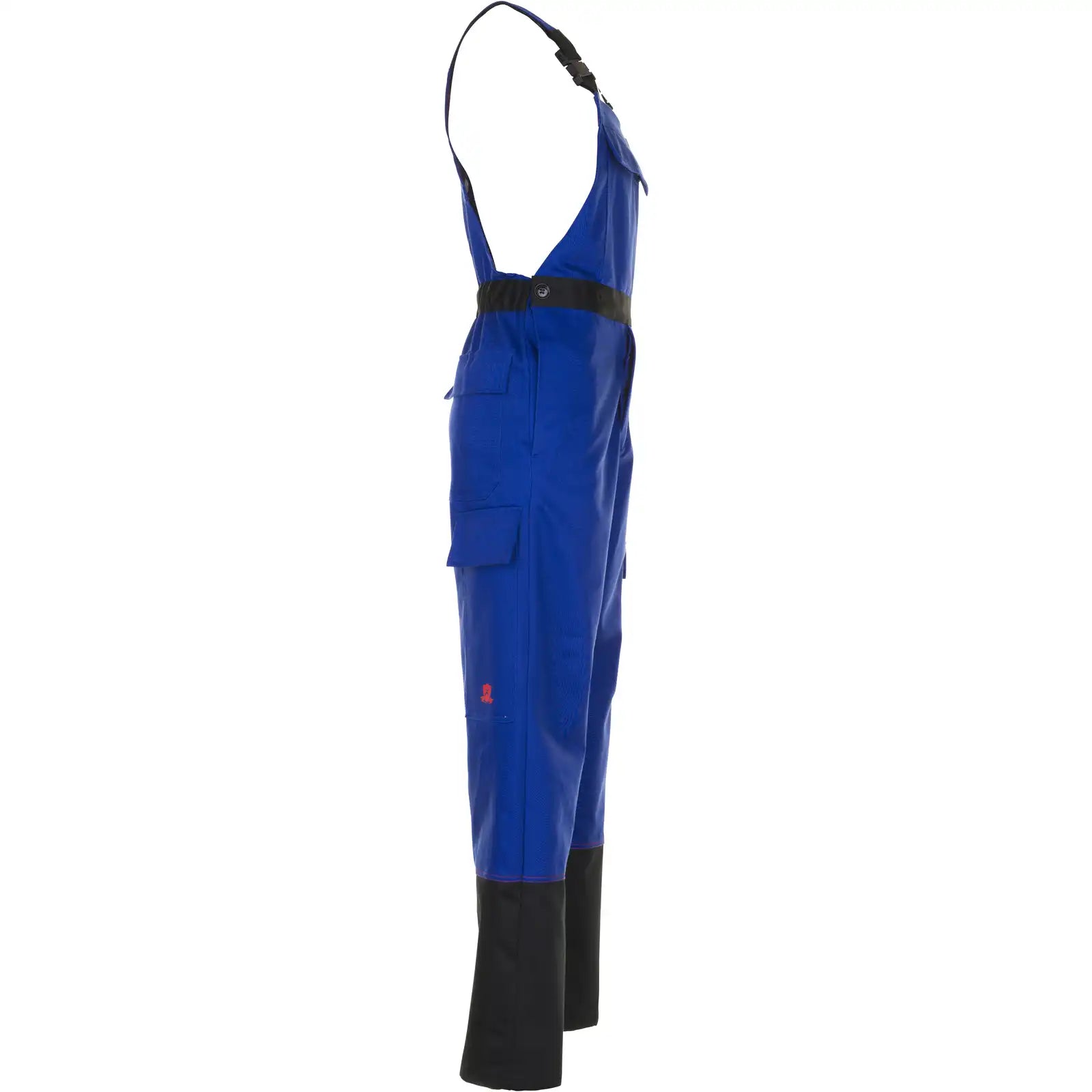 Planam Weld Shield Latzhose kornblumenblau/schwarz 102 kornblumenblau/schwarz - Produktbild ohne Model