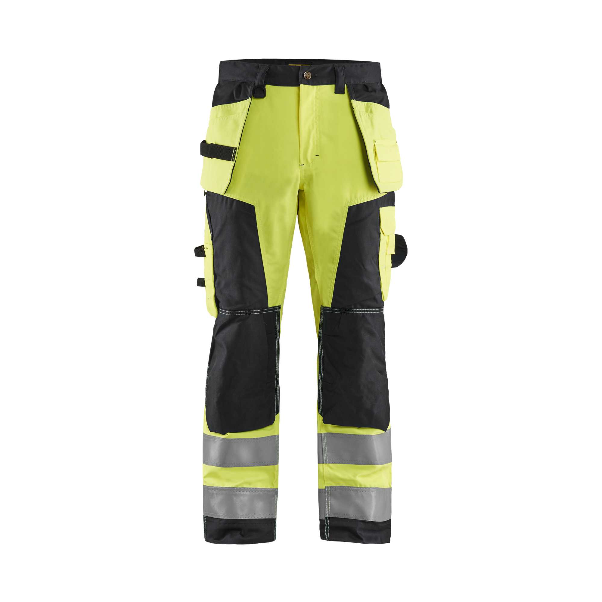 BLAKLADER 15681811 | Hi Vis craftsman trousers Hi Vis Reflective Work Trousers Men - Twill Fabric