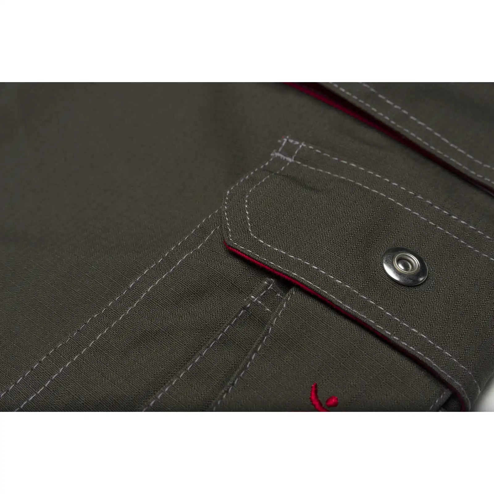 Planam Basalt Shorts oliv/rot S oliv/rot - Extra Detailbild
