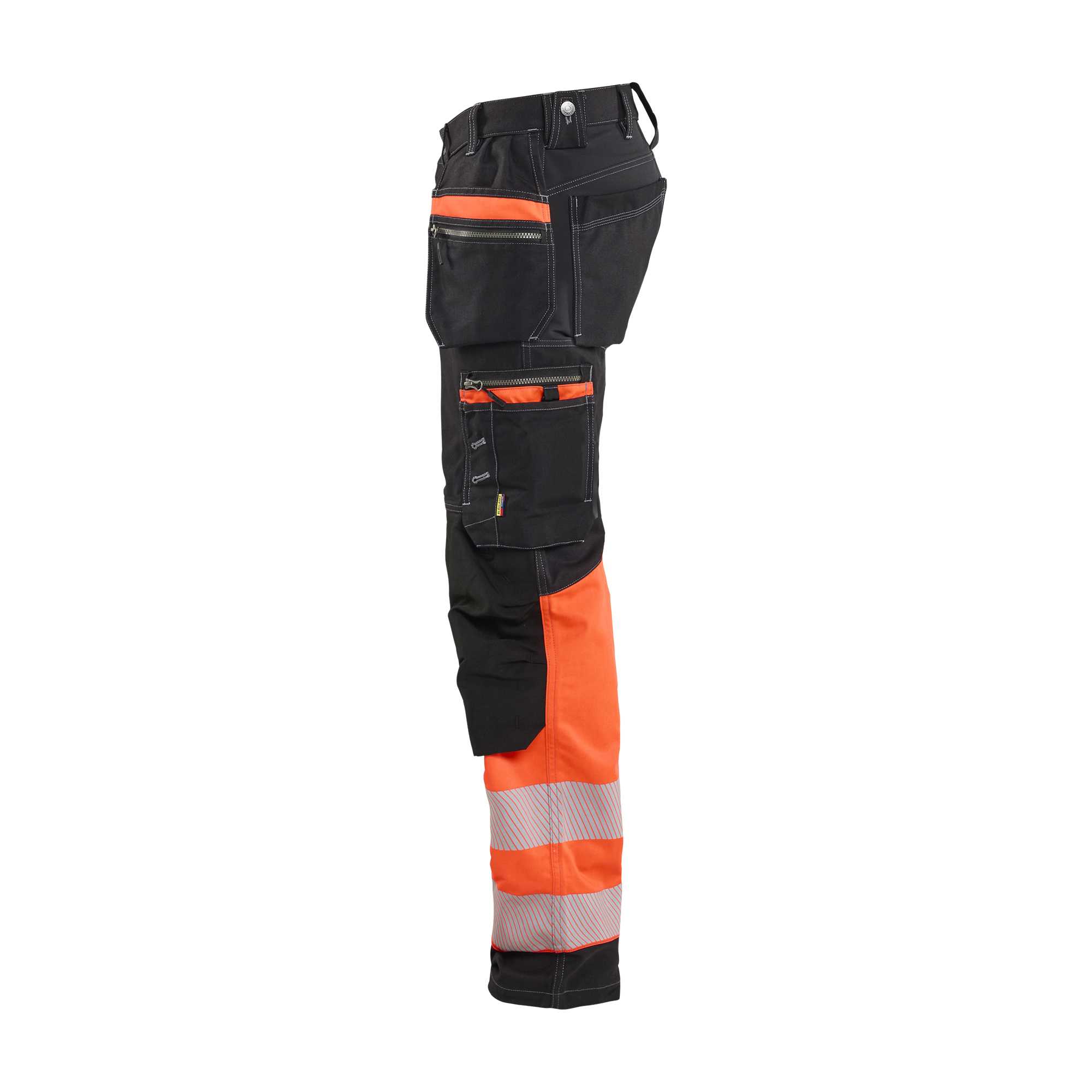 BLAKLADER 17941370 Hi Vis trousers with stretch Hi Vis Reflective Work Trousers Men - 100% Cotton