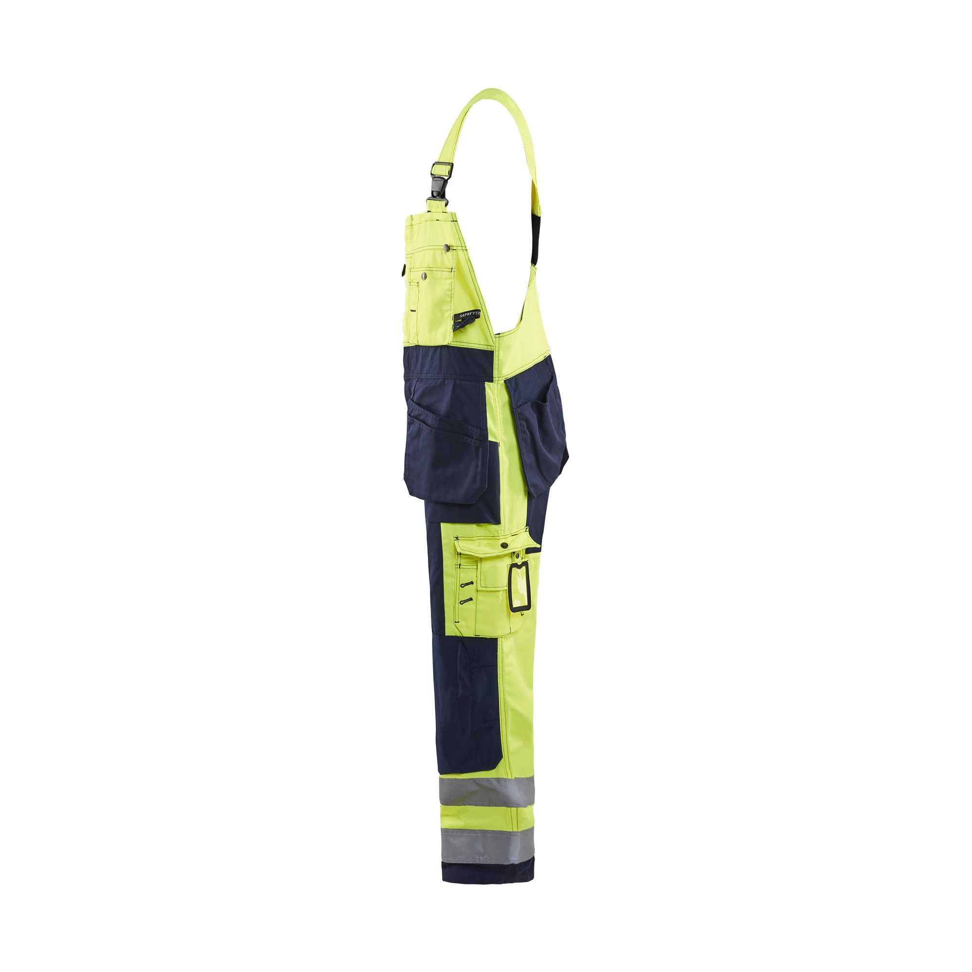 BLAKLADER 26031860 Hi Vis Bib Overalls Hi Vis Reflective Work Bib Trousers Men - twill fabric