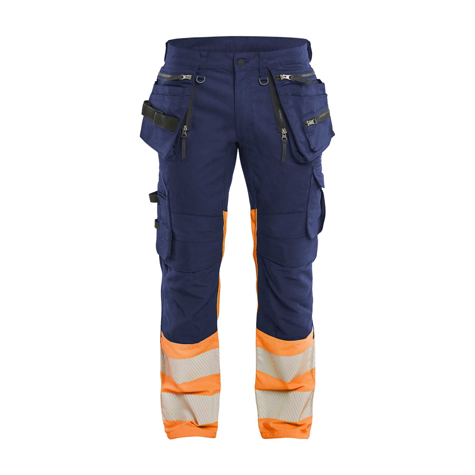 BLAKLADER 11301149 | Hi vis Trousers Stretch Hi Vis Reflective Work Trousers Men - Cordura Denim