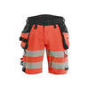 BLAKLADER 11201648 Hi Vis shorts 4 way stretch Hi Vis Reflective Work Shorts Men - double weave