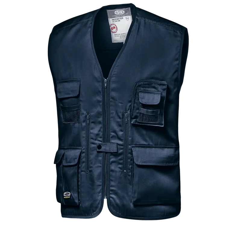 REPORTER WAISTCOAT - Adjustable Waist - Multi-Pocket Design - Lightweight Fabric
